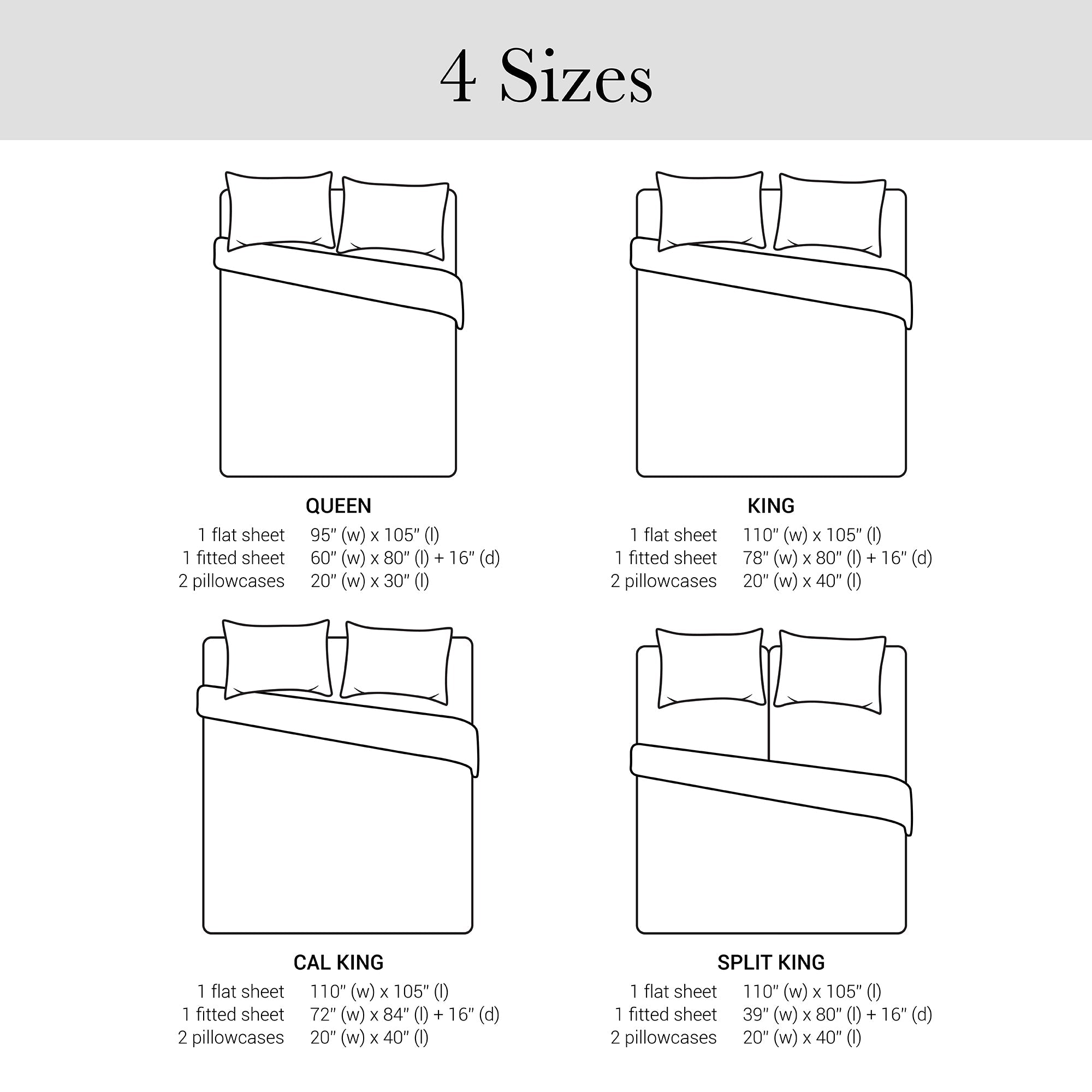4-Piece King Stretch Jersey Sheet Set,Grey