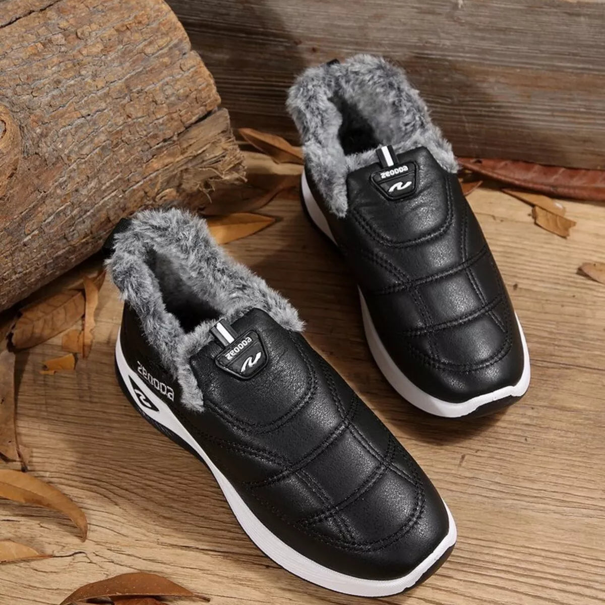 Plush Round Toe Platform Shoes