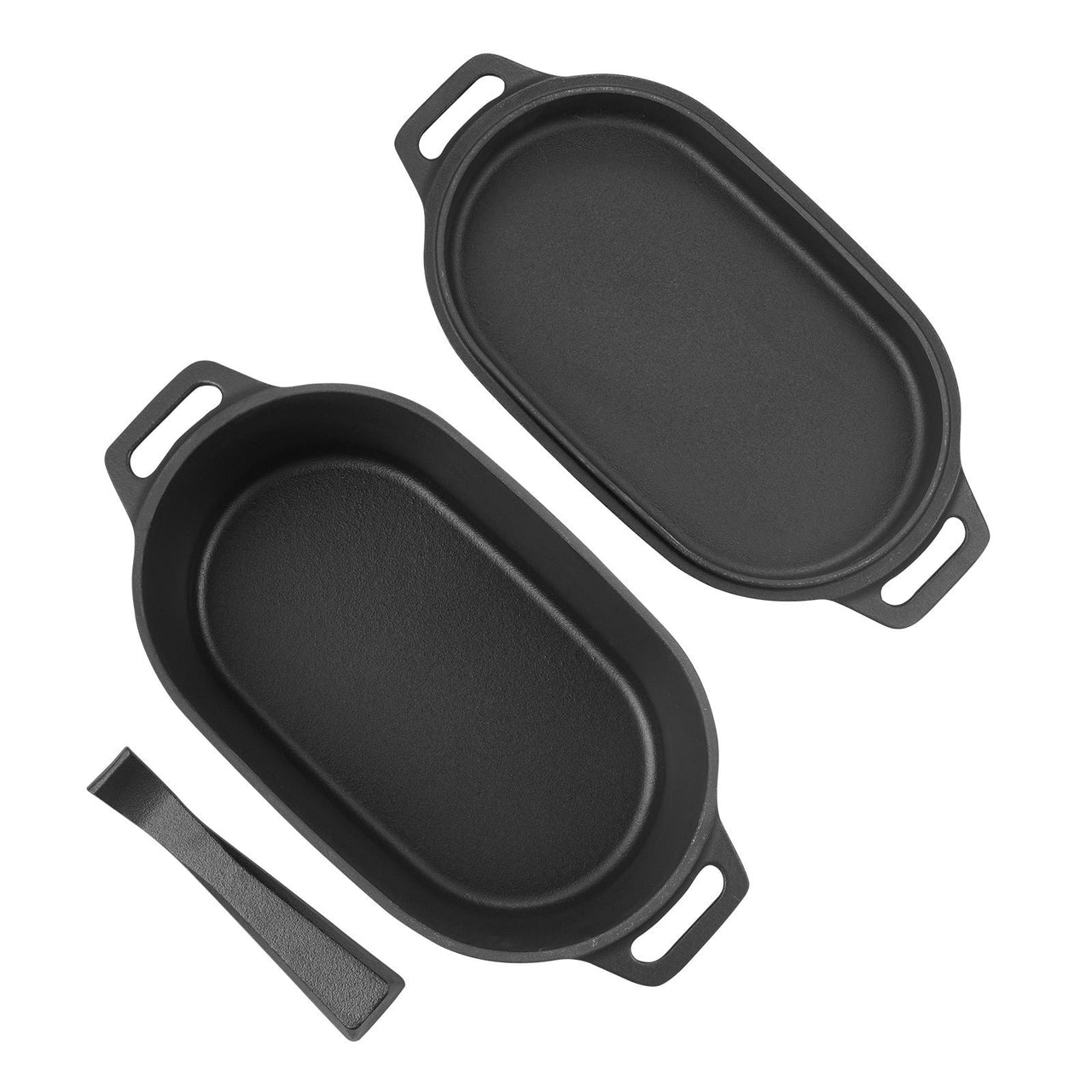 Enameled Cast Iron Dutch Oven Heavy-Duty Cookware with Lid Handles 3.5 Qt Black