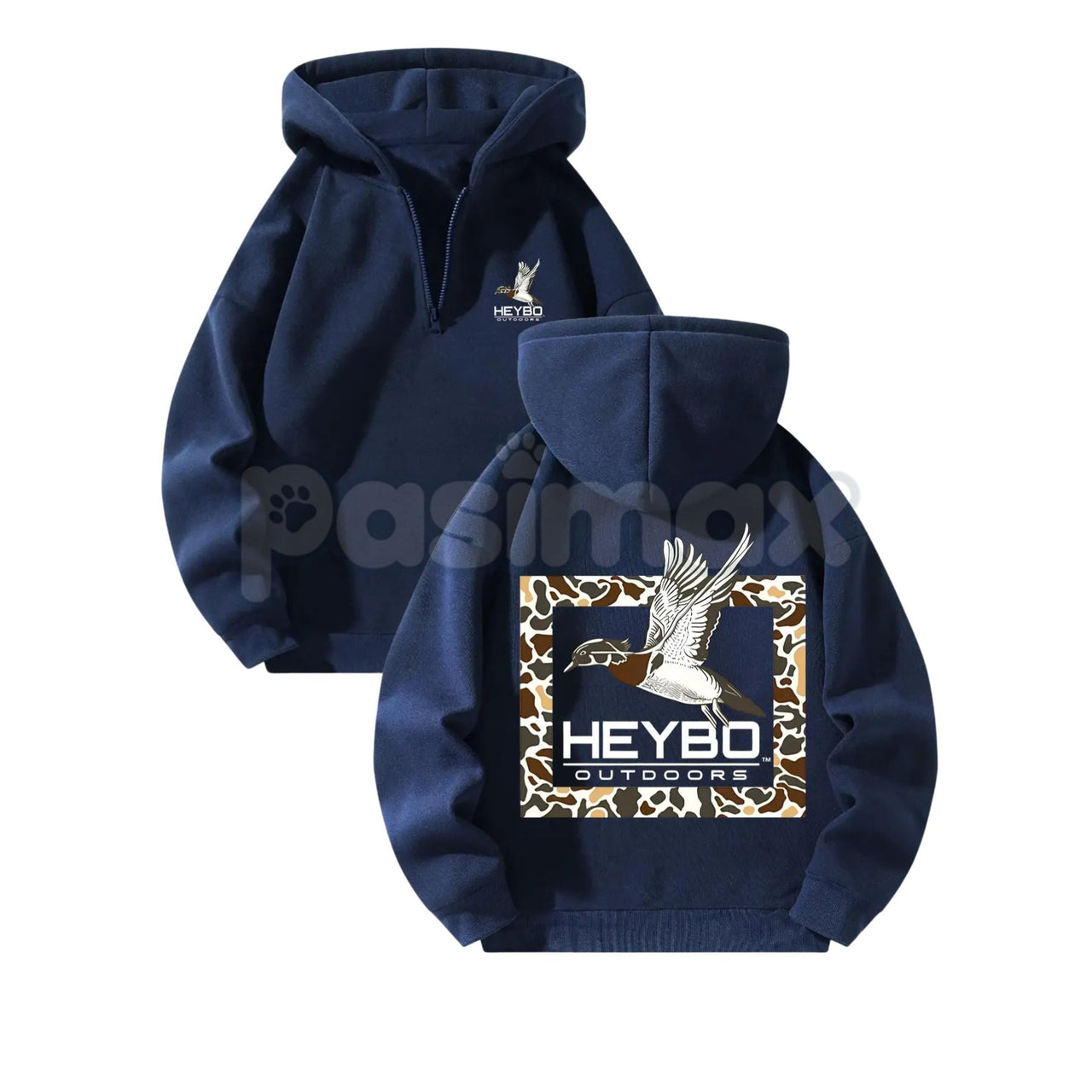 Cozy Half-Zip Men's Hooded Sweatshirt – Premium Garment-Dyed Fleece, Heavyweight Winter Pullover