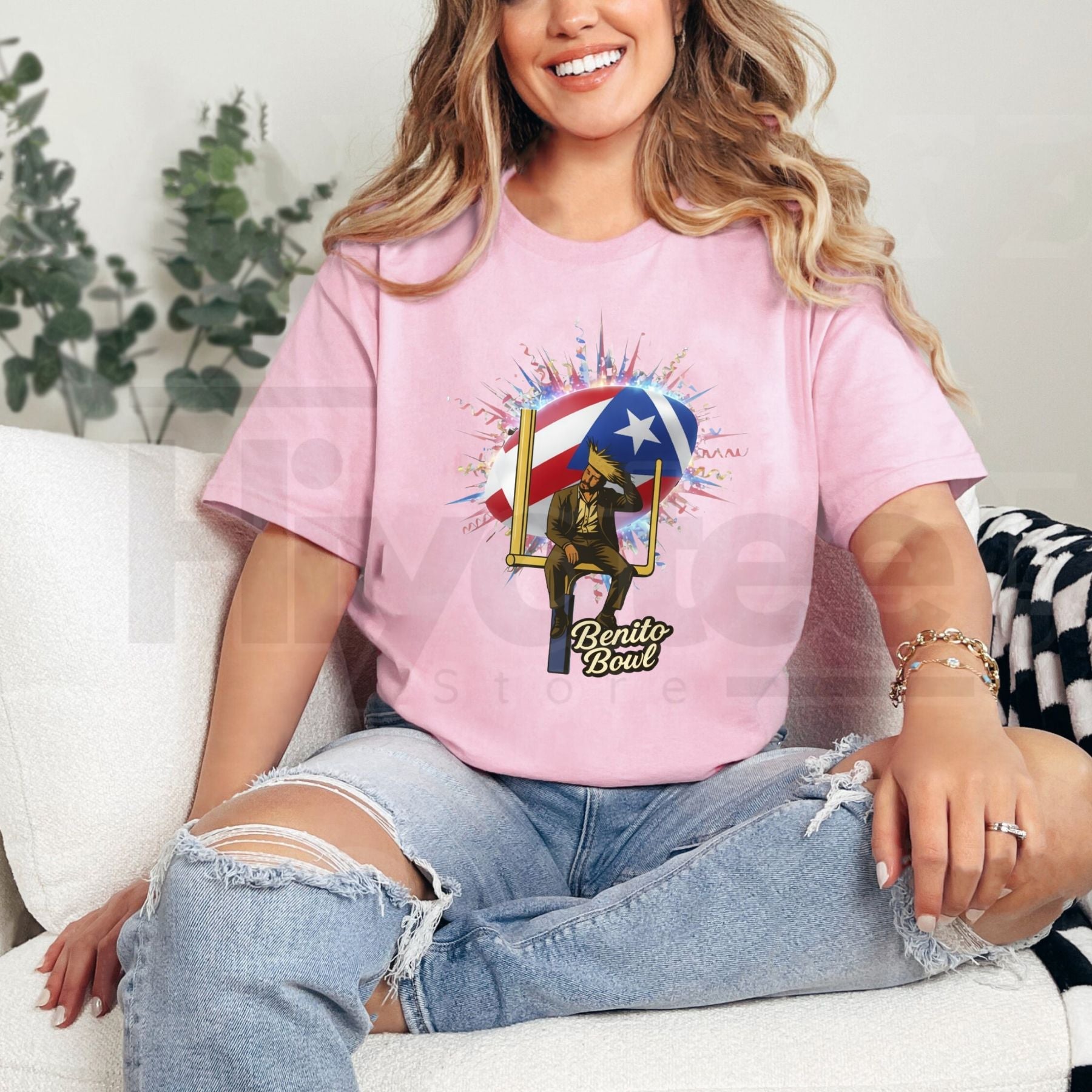 Benito Bowl Football Helmet Star T-Shirt – 100% Cotton Unisex Graphic Tee