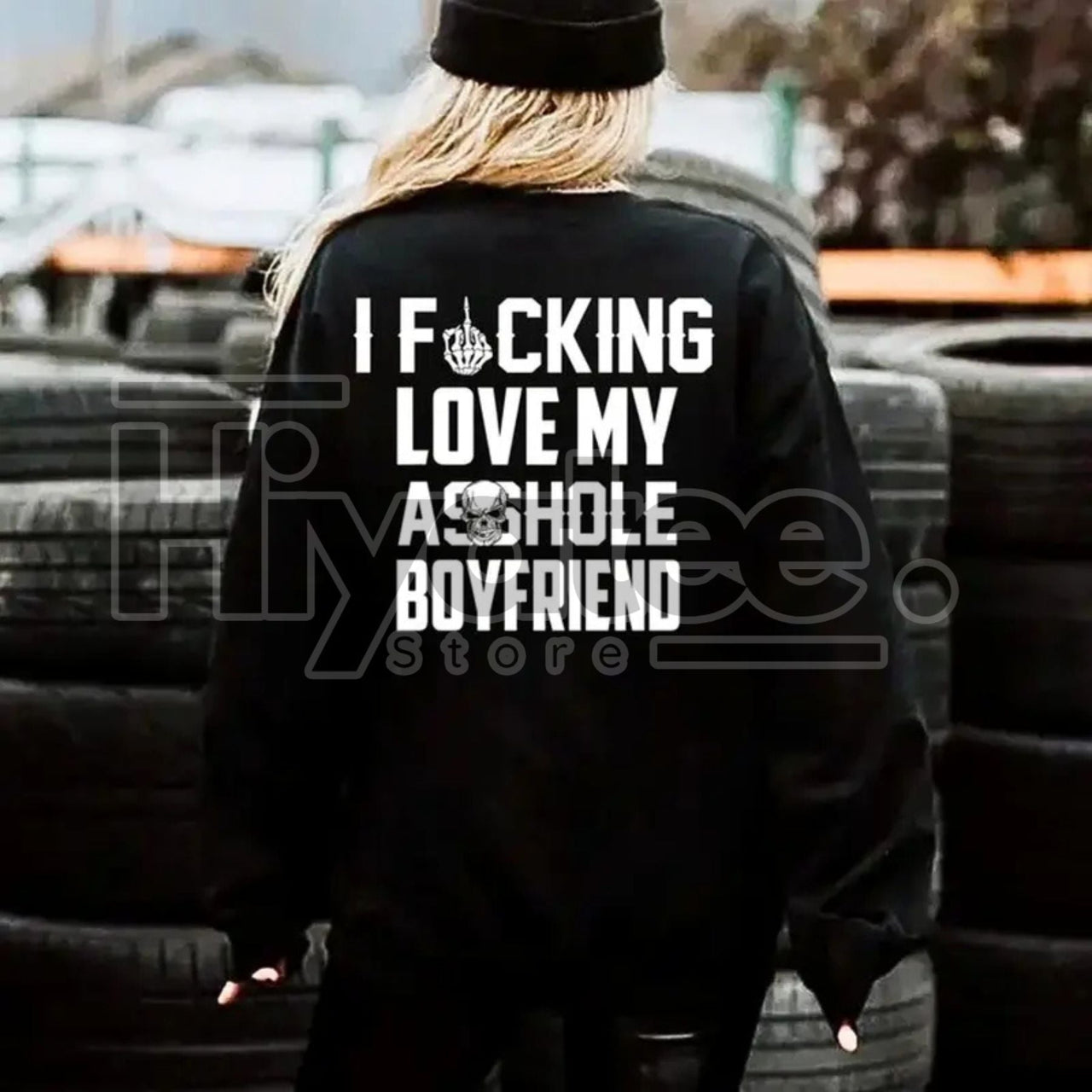I Love My Boyfriend Shirt QTU: Cute Couple Slogan Tee, Valentine's Day or Anniversary Gift for Girlfriend, I Heart My BF Top