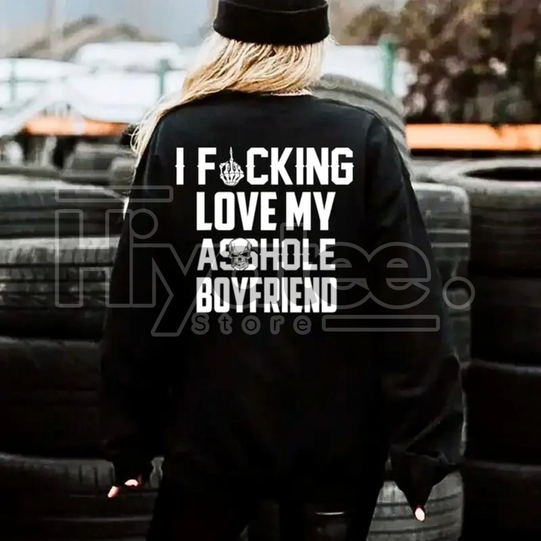 I Love My Boyfriend Shirt QTU: Cute Couple Slogan Tee, Valentine's Day or Anniversary Gift for Girlfriend, I Heart My BF Top