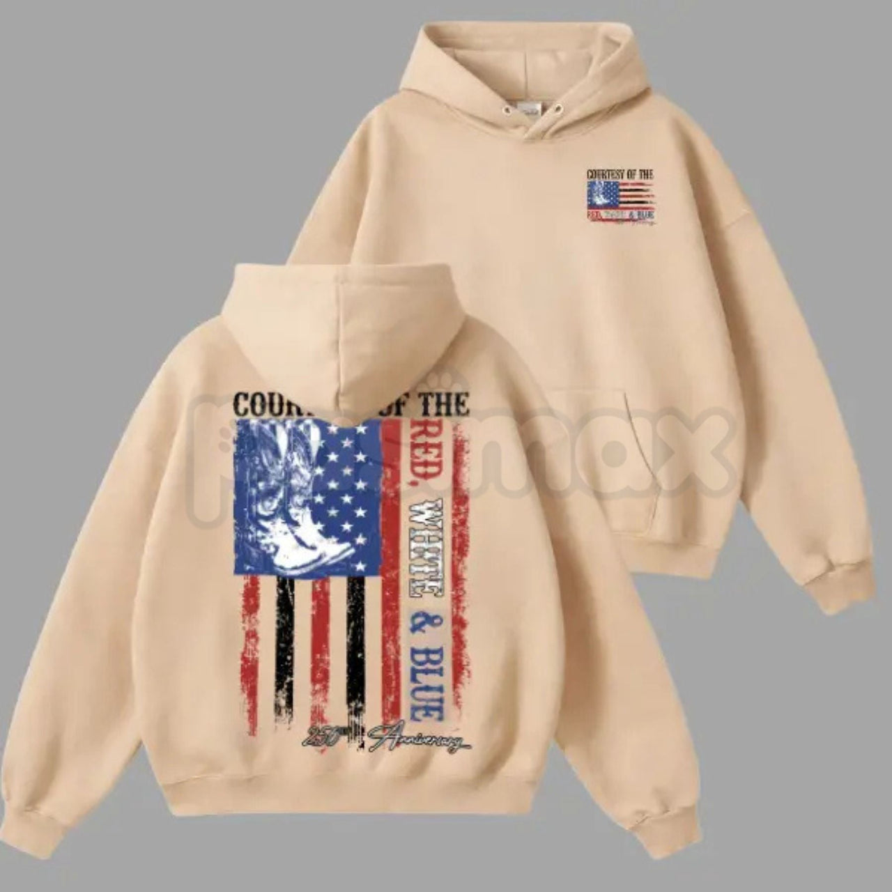 Courtesy of Red White and Blue 250th Anniversary Hoodie – 2026 USA Semiquincentennial Patriotic Pullover, Toby Keith Inspired American Flag Graphic