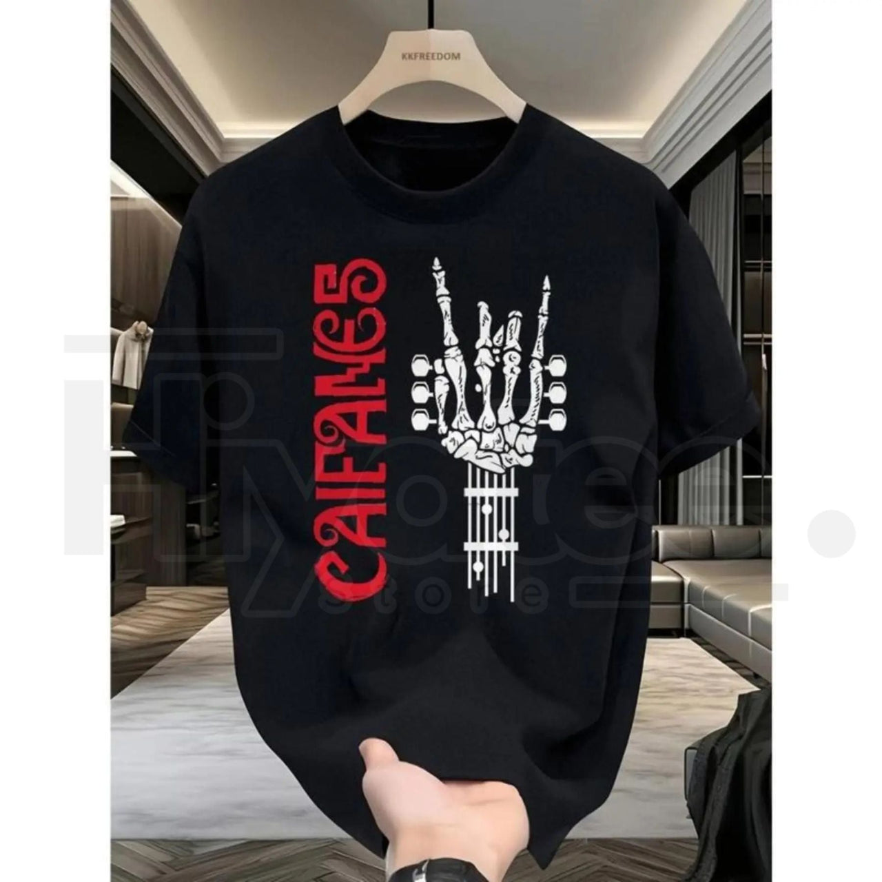 Rock The Silence Caifanes Group – Skull Print Graphic Tee
