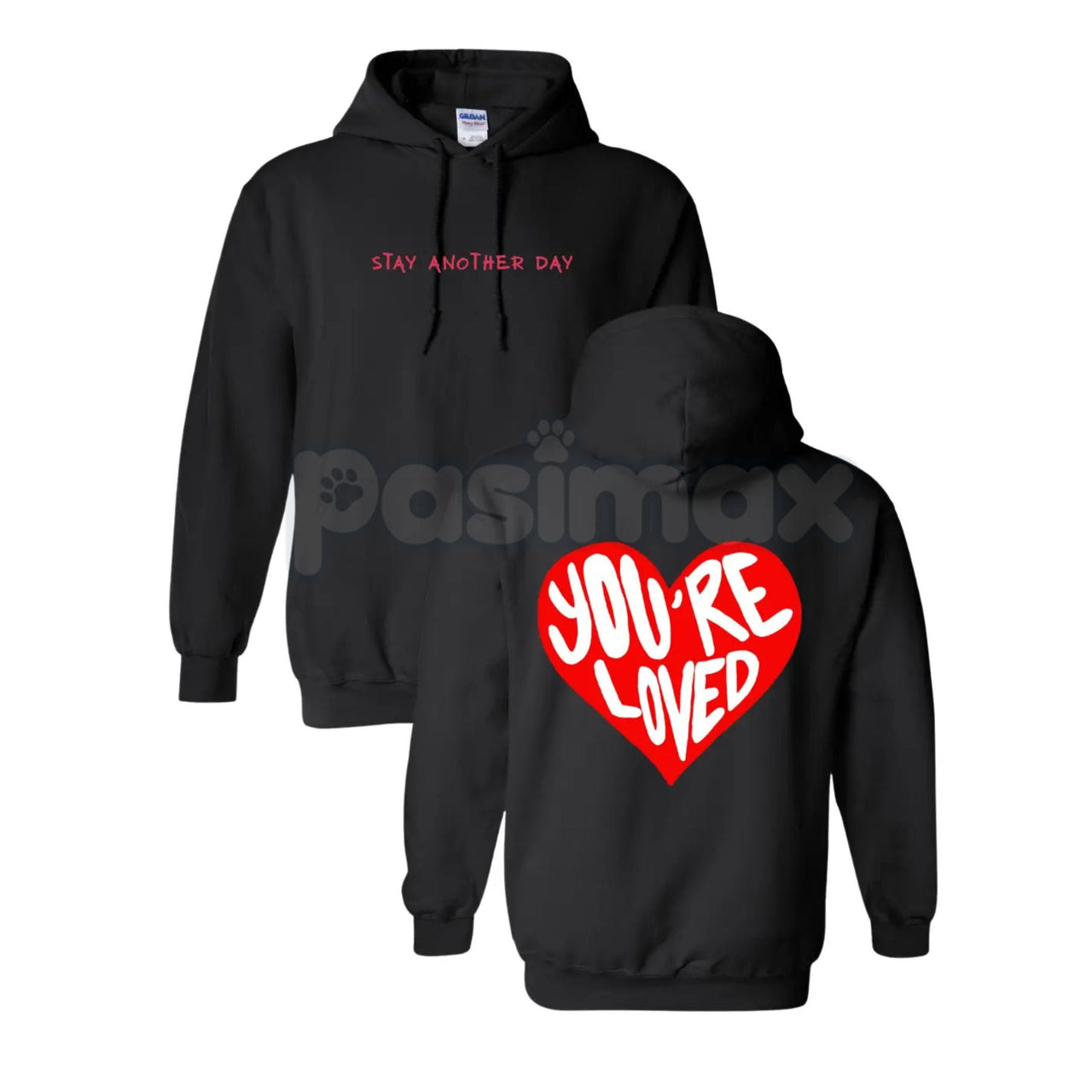 S.A.D. Stay Another Day Valentine’s Day Exclusive Hoodie – Mental Health Awareness Pullover, Self-Love Aesthetic Streetwear, Unisex