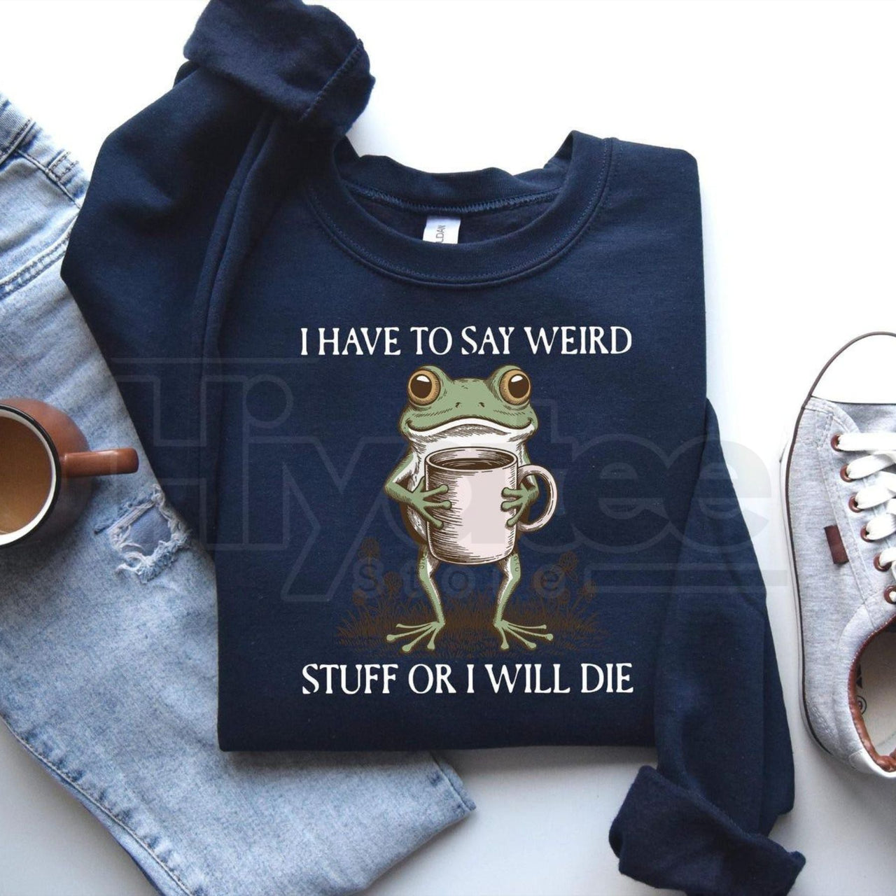 Funny Frog Sweatshirt: 