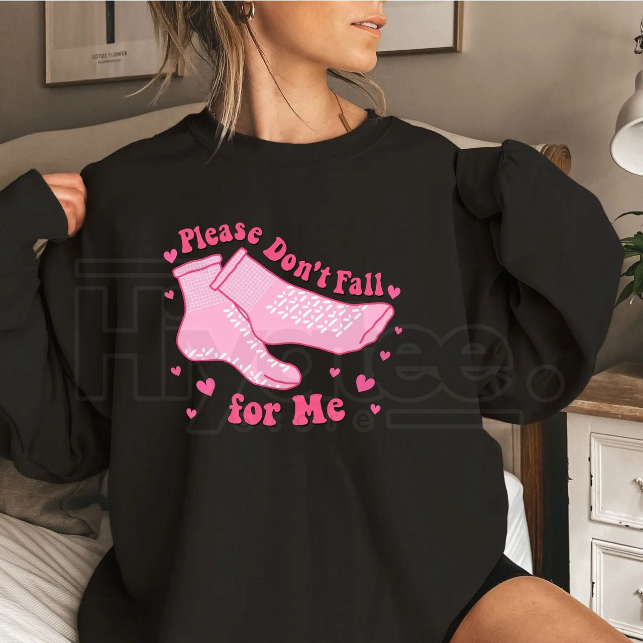 Funny Nurse Valentine’s Sweatshirt: Please Don't Fall For Me Crewneck for Peds & Students