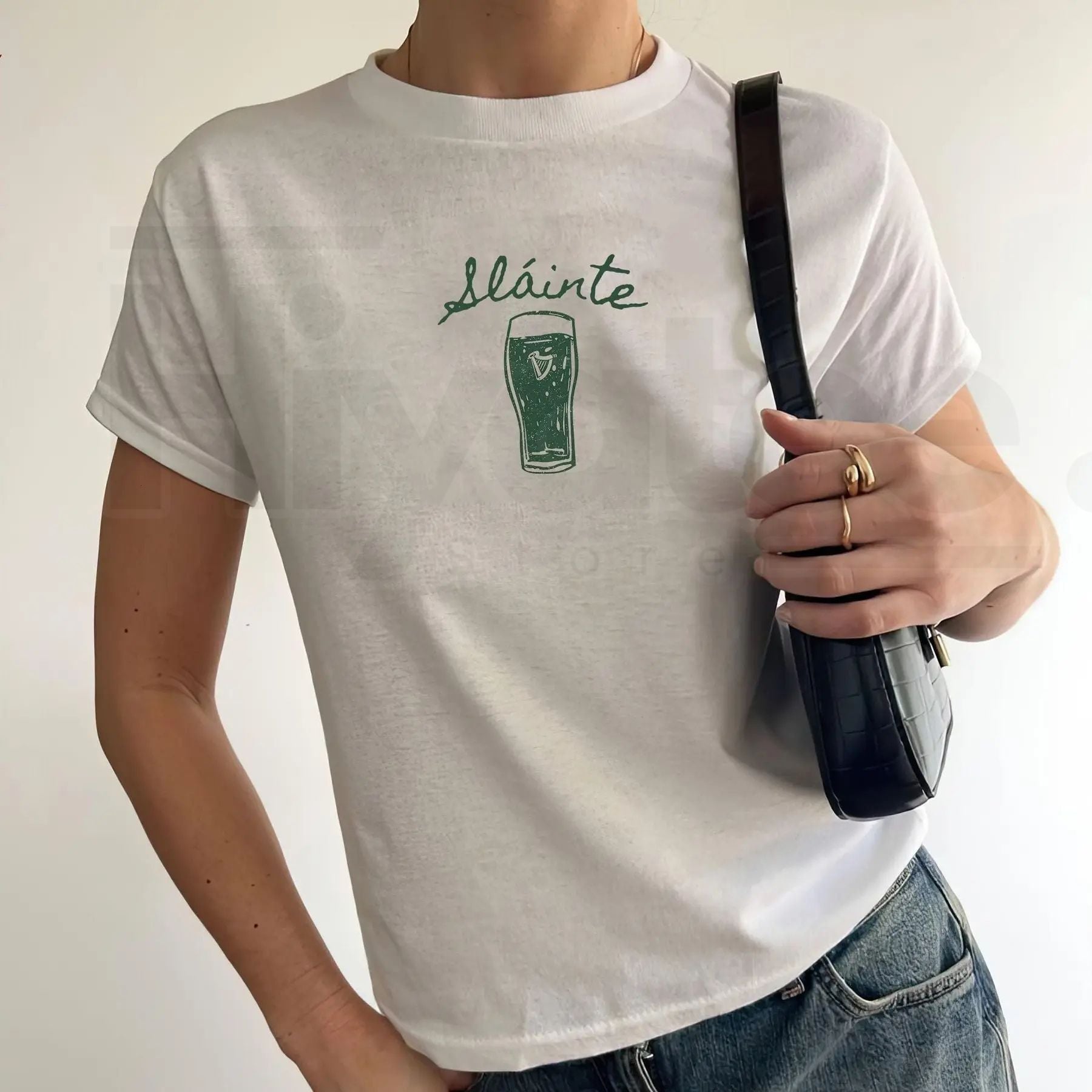 Sláinte Guinness Baby Tee – Irish Beer St. Patrick's Day Crop Top