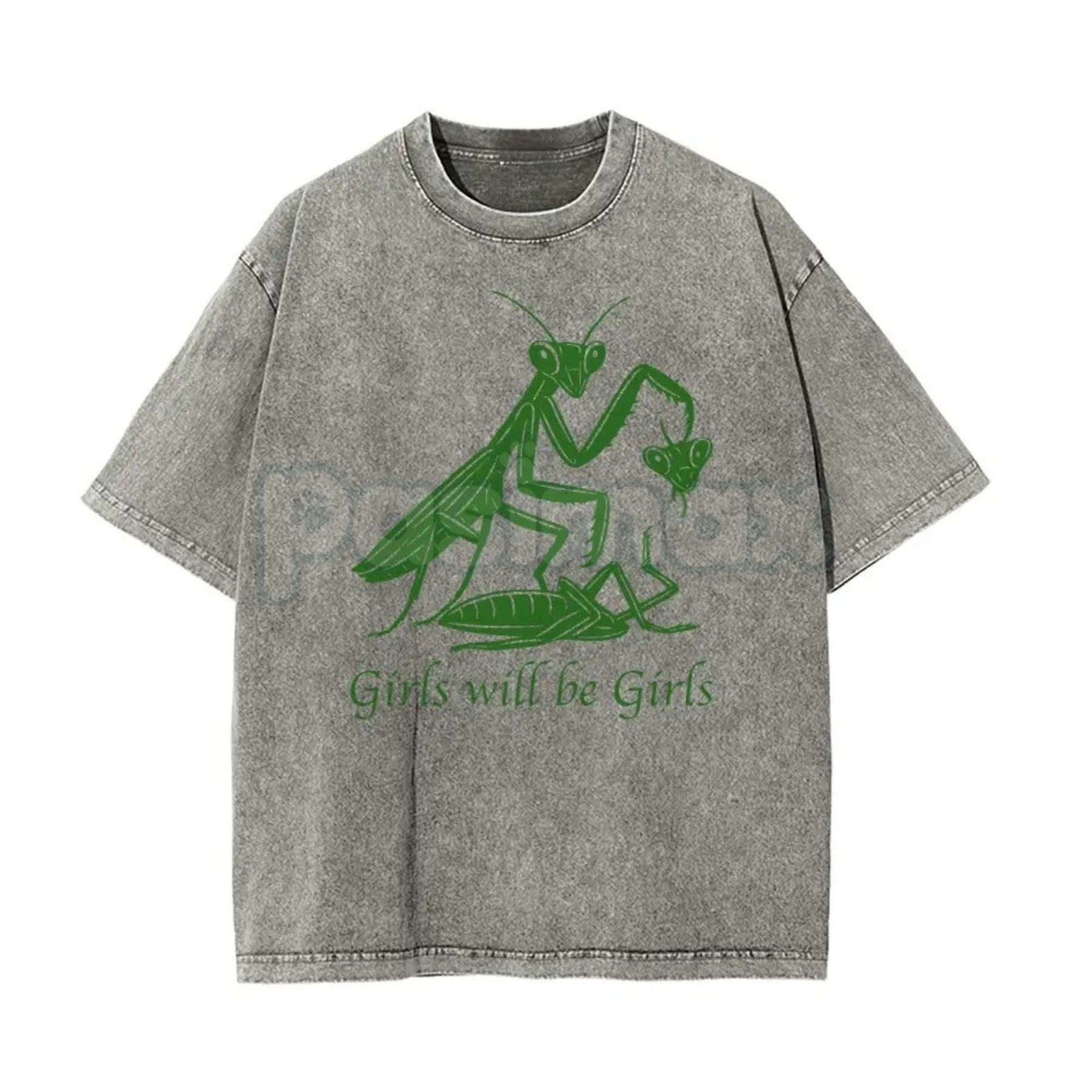 Girls Will Be Girls Oversize Unisex Washed T-Shirt – Trendy Aesthetic Graphic Streetwear Tee