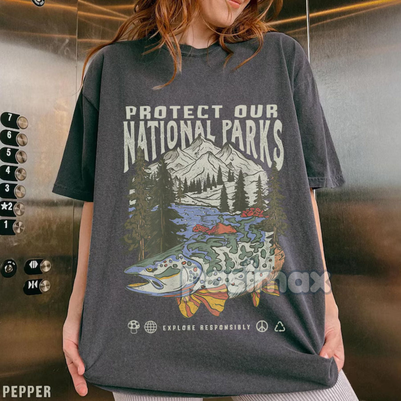 'Respect the Local Wildlife' Tee – National Parks Hiking Camping Clothes, Granola Girl Adventure Shirt, Wanderlust T-shirt