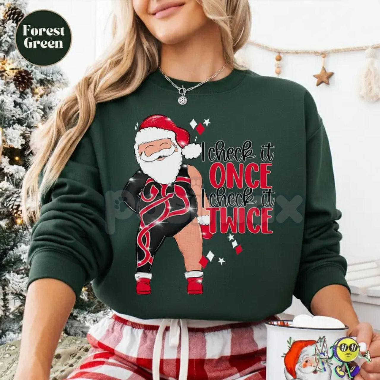Santa I Check It Twice Era Inspired Unisex Sweatshirt | Funny Christmas Anxiety Jumper | Cozy Holiday Meme Crewneck Gift