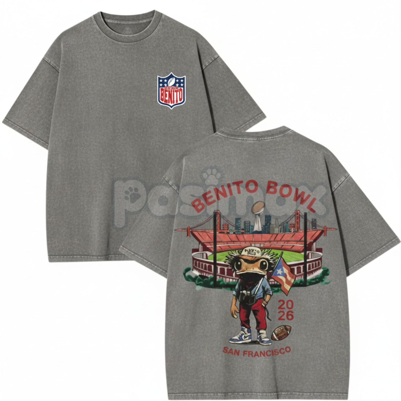 Benito Bowl 2026 Vintage Washed Graphic Tee – Bad Bunny Inspired Retro Music Merch