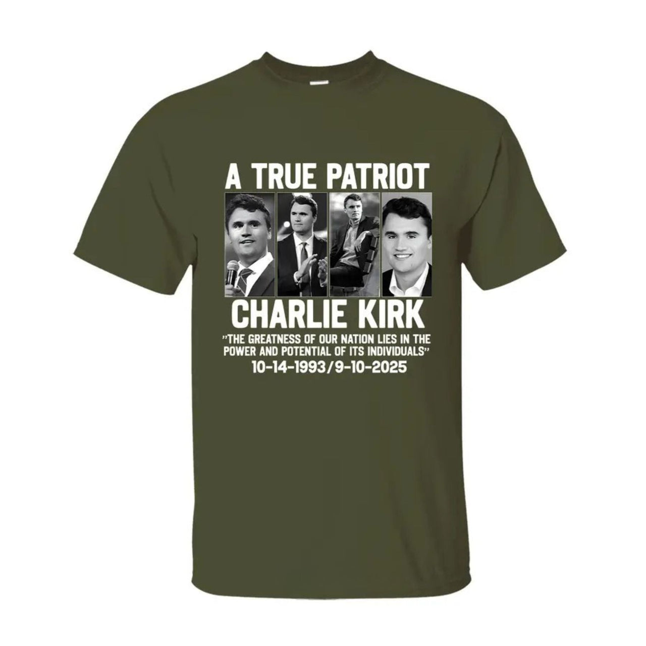 Charlie Kirk Patriotic T-Shirt - 