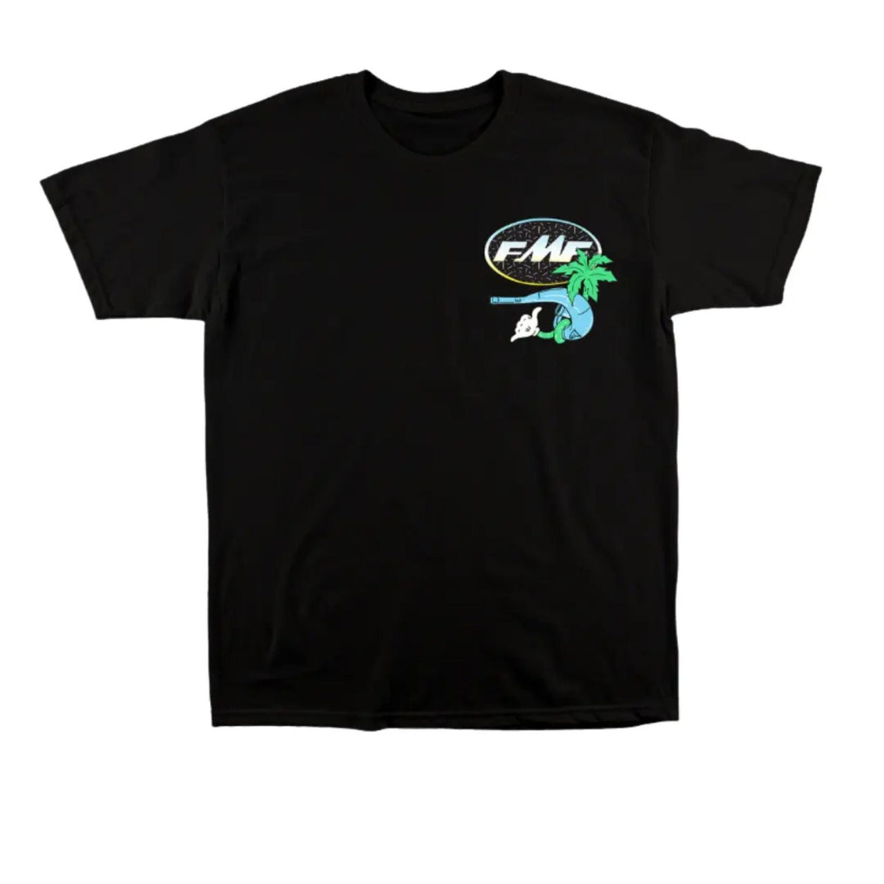 Day Glo FMF Racing 2-Sided Tee - Fluorescent Graphic Shirt, Biker & Truck Fan Apparel