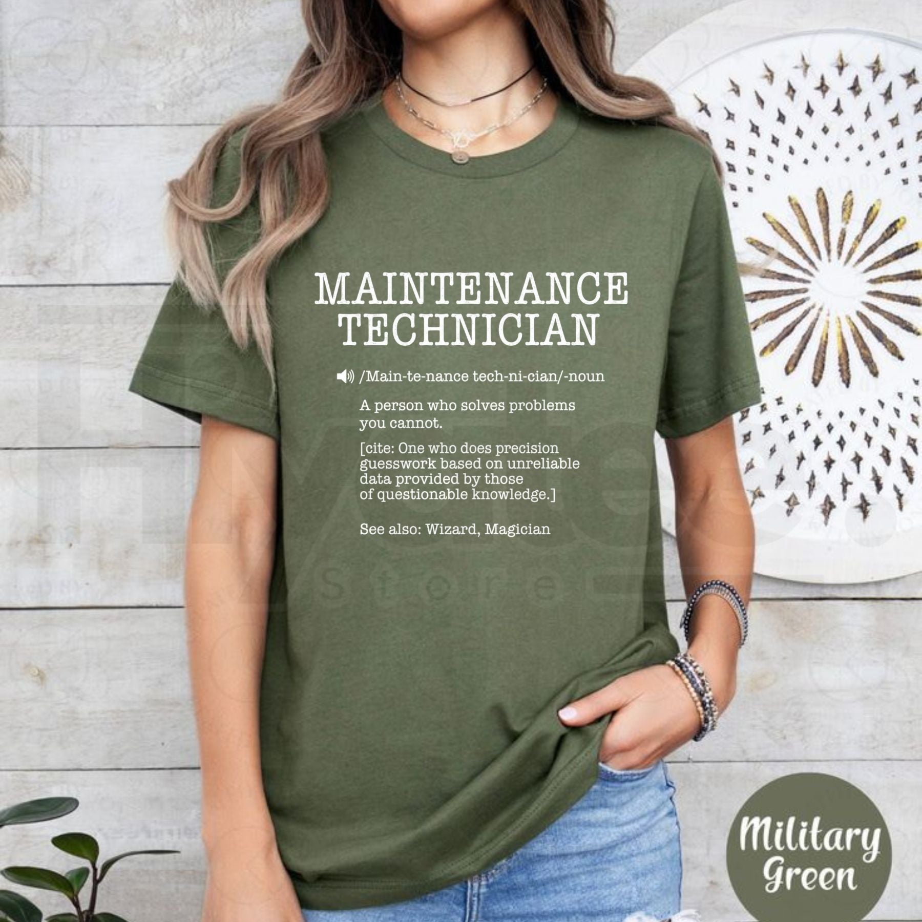 Funny Maintenance Technician Definition T-Shirt – Mechanic & Trades Humor Tee