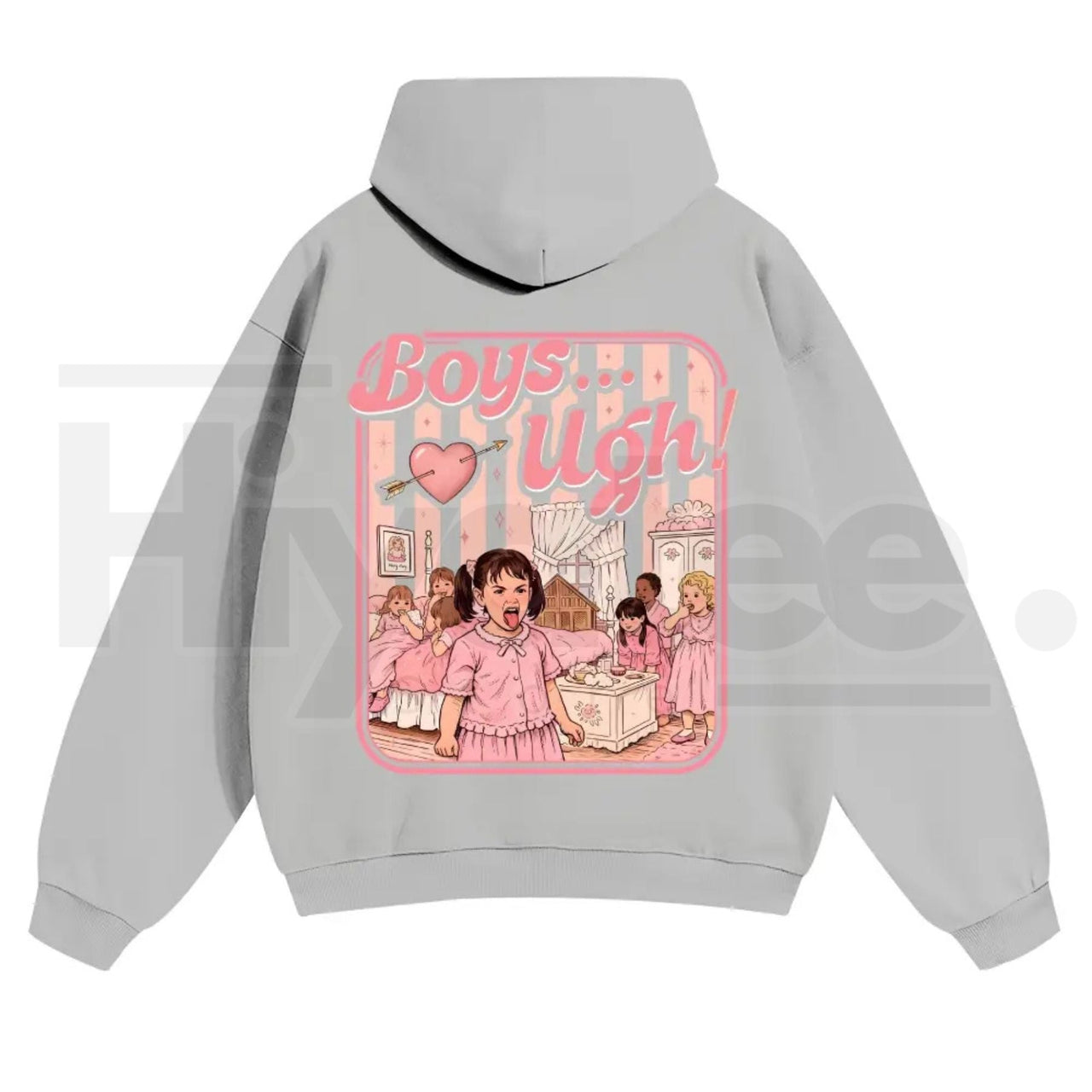 Unisex “Boys...Ugh!” 90s Movie Quote Hoodie – Funny Valentine's Streetwear Pullover, Retro Y2K Aesthetic Graphic Hoodie