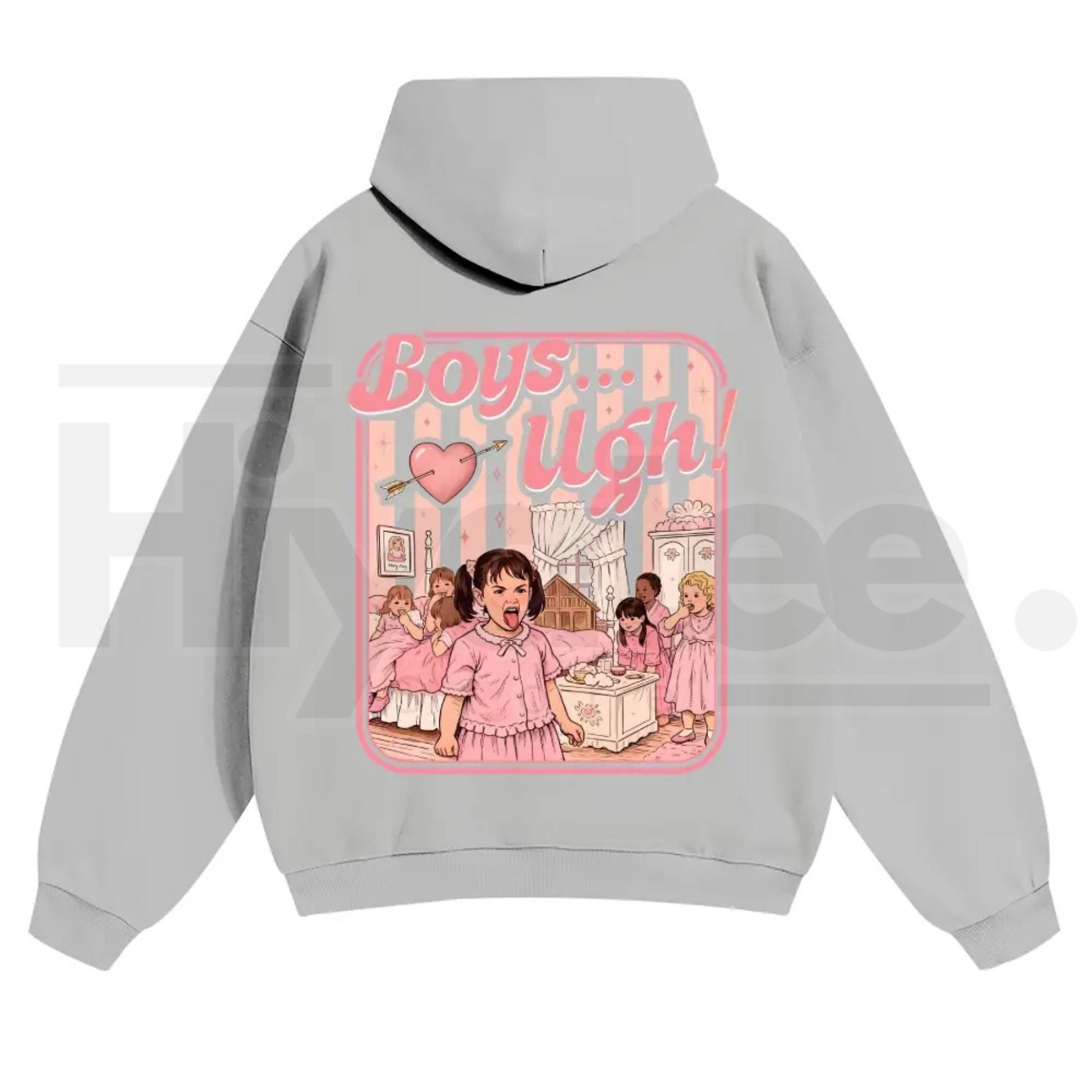 Unisex “Boys...Ugh!” 90s Movie Quote Hoodie – Funny Valentine's Streetwear Pullover, Retro Y2K Aesthetic Graphic Hoodie