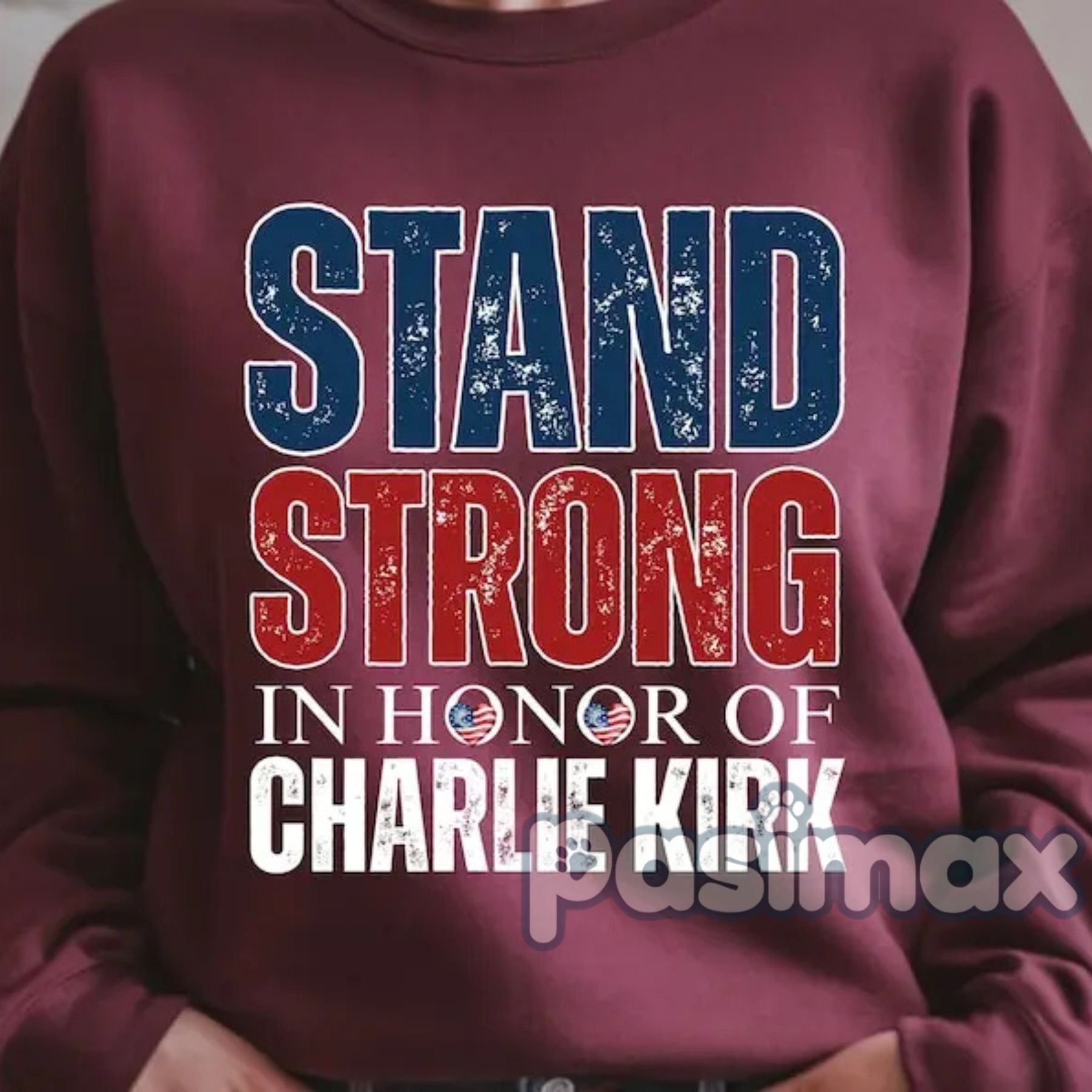 Charlie Kirk Stand Strong Sweatshirt – Patriotic Political Top