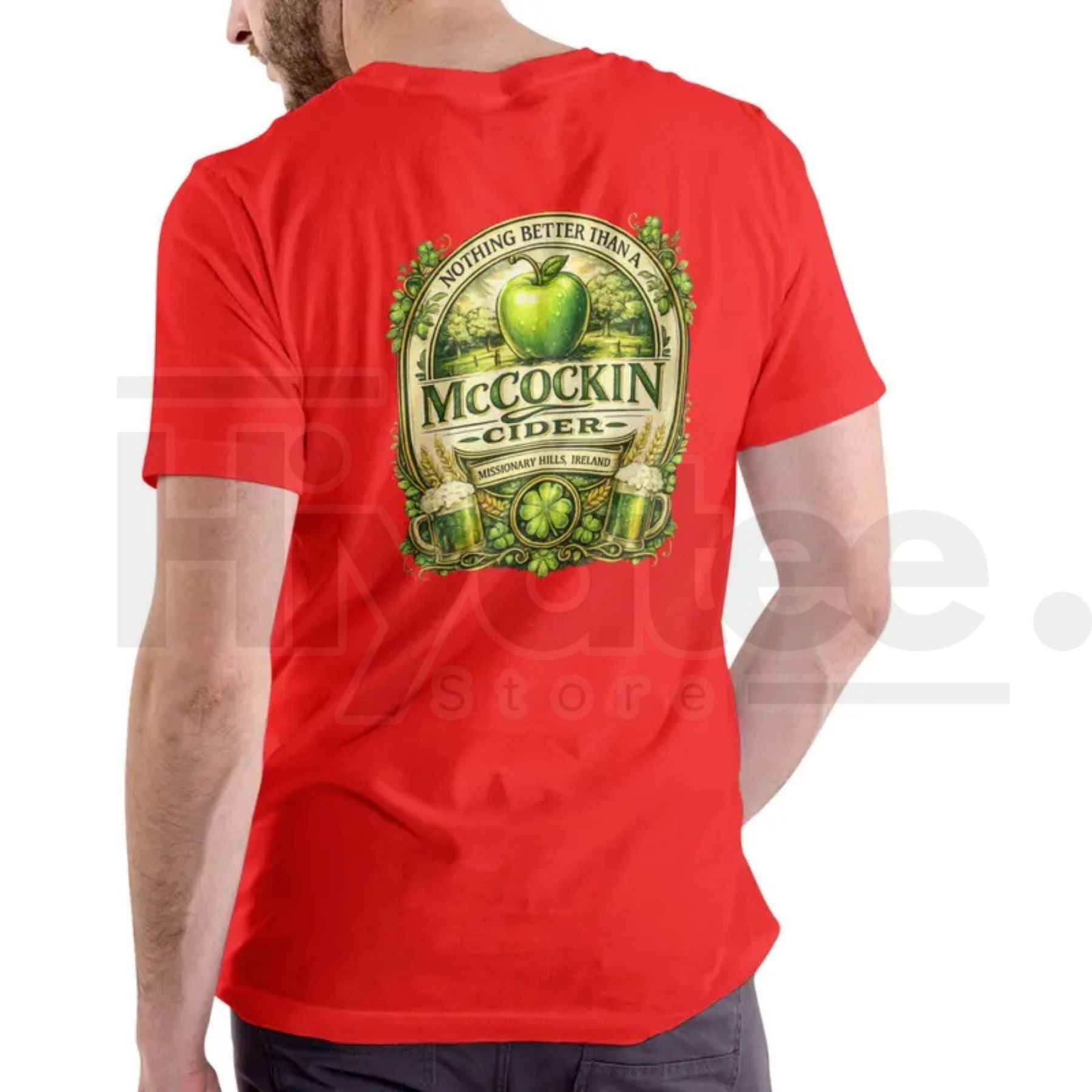 MCCOCKIN CIDER Funny Name T-Shirt – St. Patrick’s Day Unisex Cotton Tee