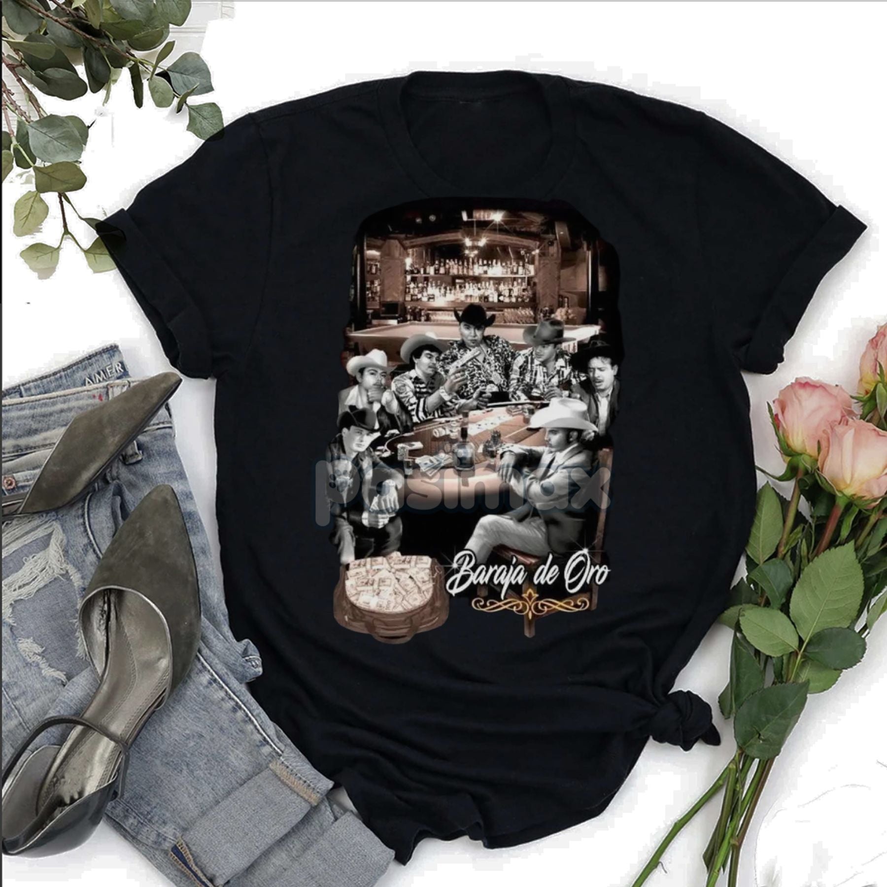Mexican Narco Style Graphic Tee - Norteño Cowboy Corrido Shirt for Men, Bold Latino Fashion