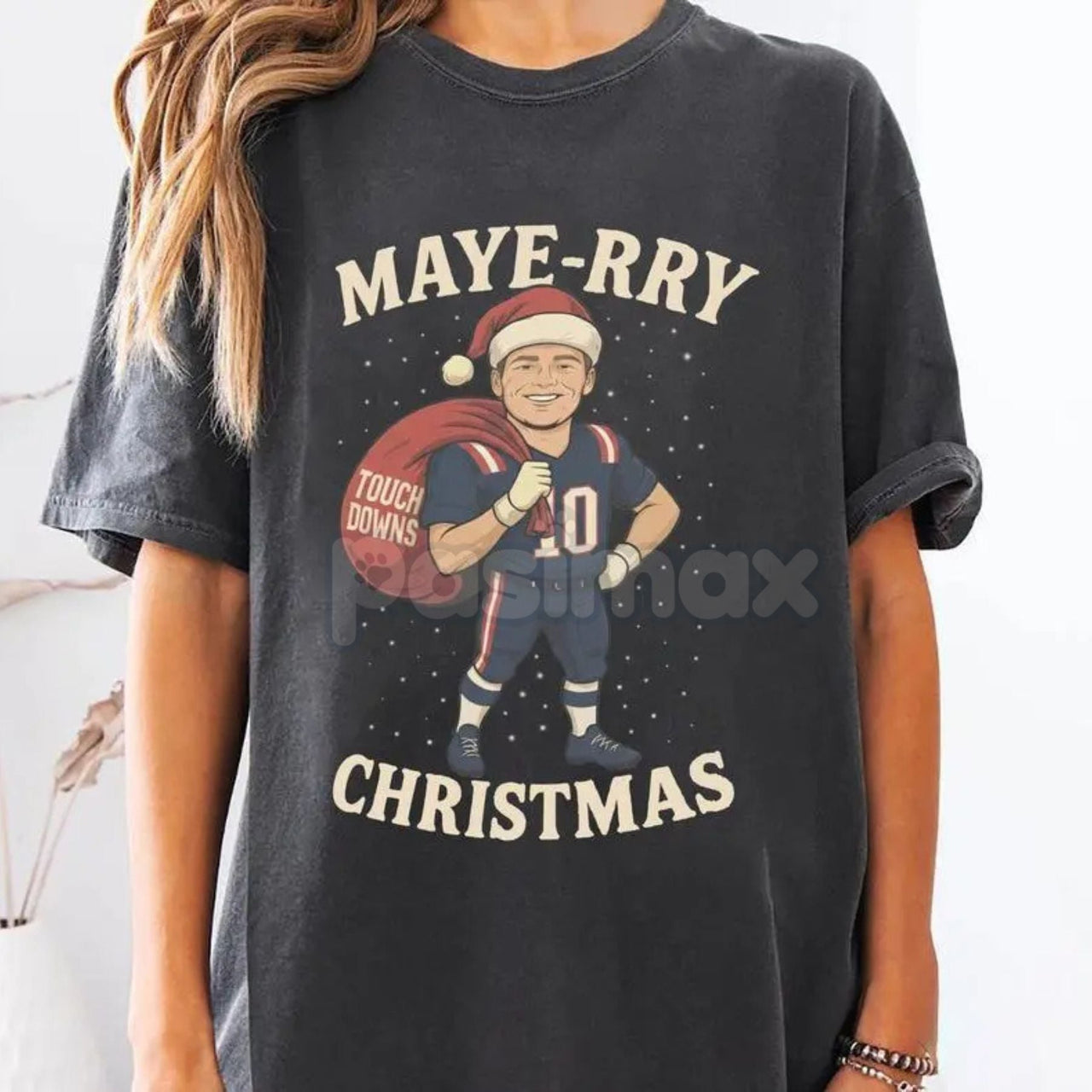 Drake Maye New England Christmas T-Shirt - Patriots Unisex XMAS Gift, New England Football Tee, Casual NFL Fan Merch