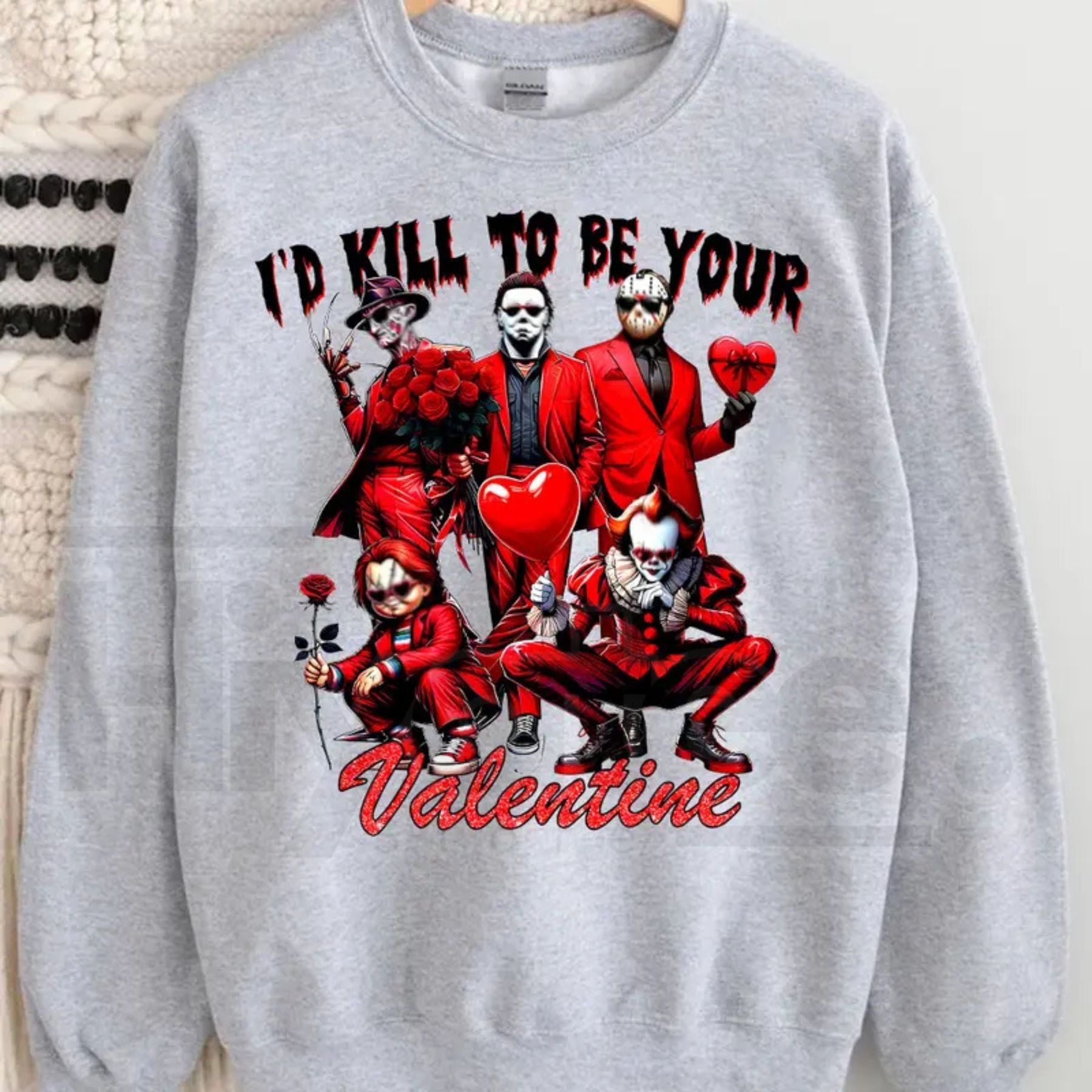 Galentine's Gang Sweatshirt: Retro Valentine’s Day Movies Graphic Tee