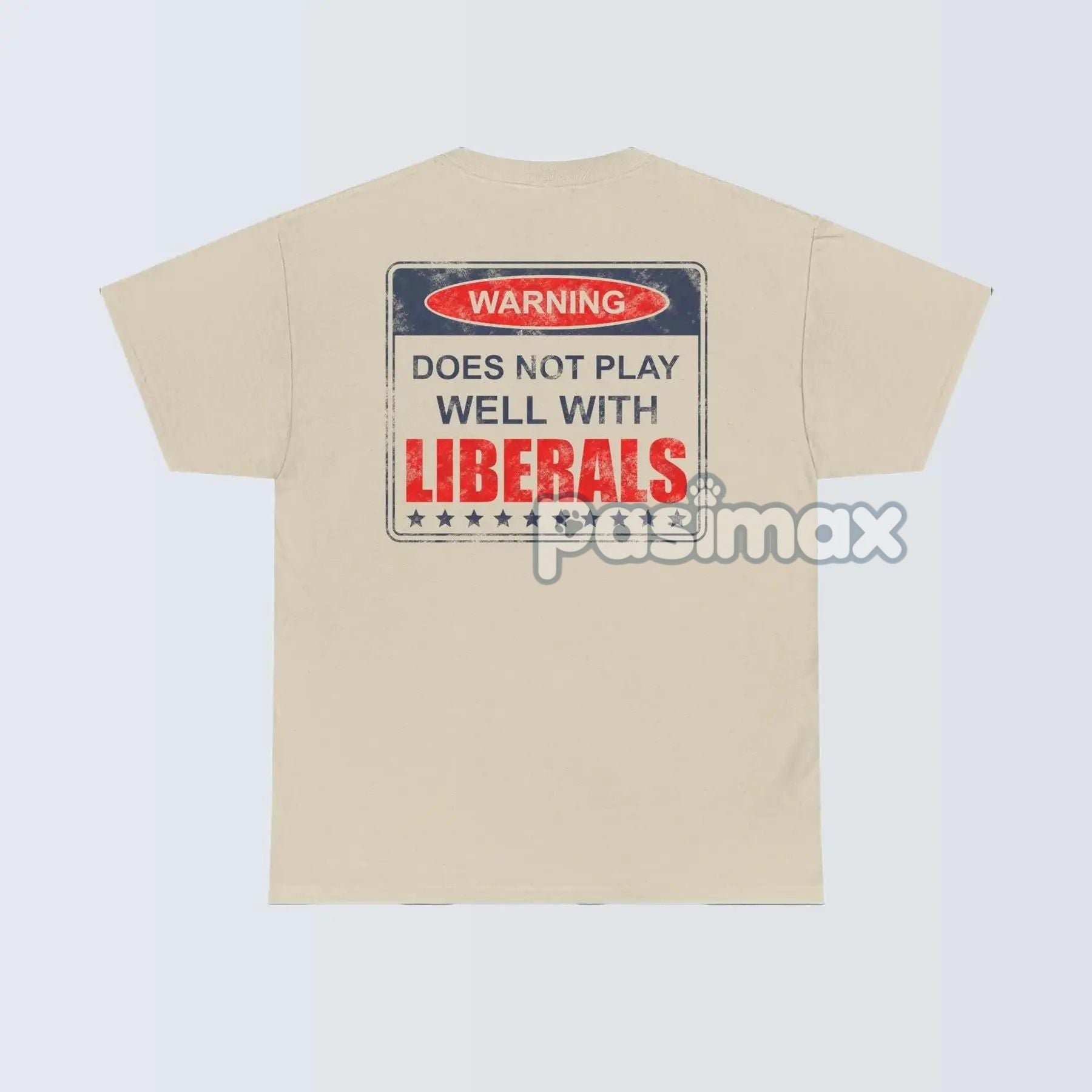 Warning: Does Not Play Well with Liberals T-Shirt - Patriotic Conservative Graphic Tee, Bold Statement Apparel
