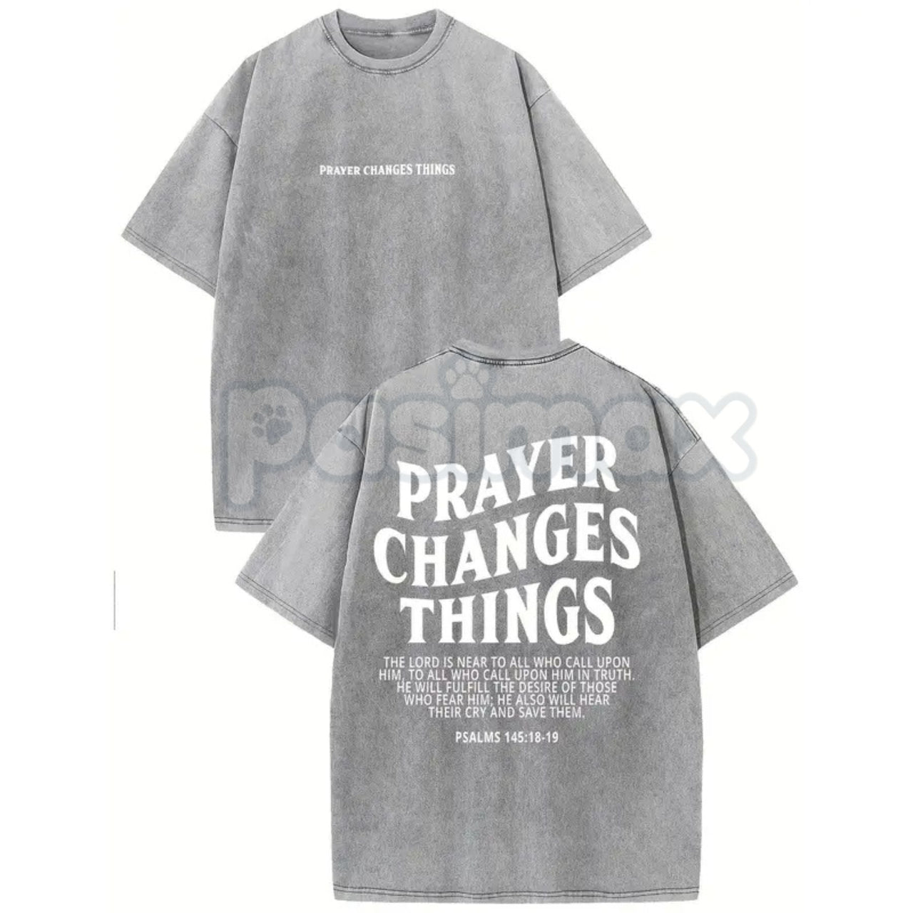 Prayer Change Things Vintage Washed T-Shirt – Christian Faith Graphic Tee, Lightweight Retro Cotton Streetwear