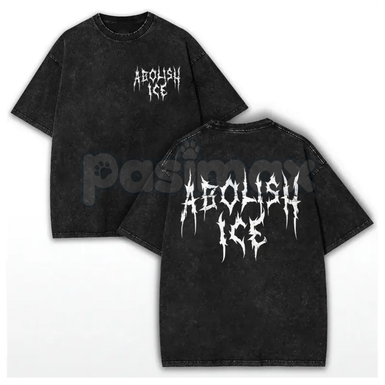 The Resistance Tour: ABOLISH ICE Heavy Metal Tee – Vintage Washed Distressed Streetwear, Radical Activist Graphic Top