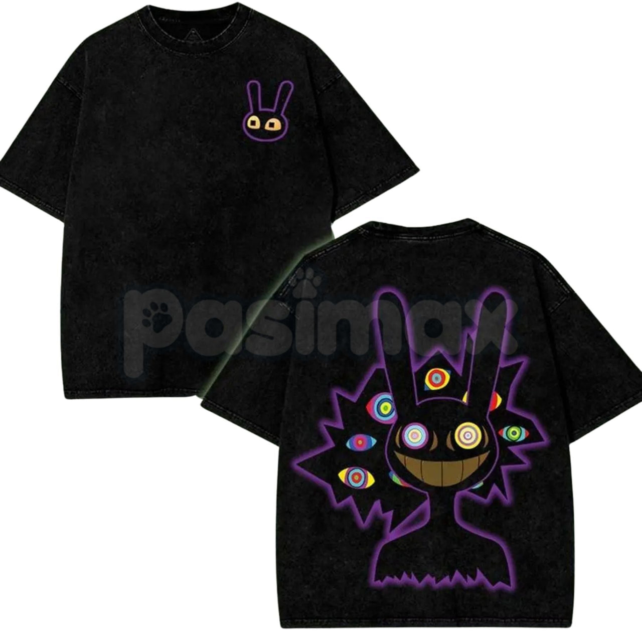Jax v3 The Amazing Digital Circus Washed T-Shirt – Vintage Graphic Menswear, Gift for TADC Fans
