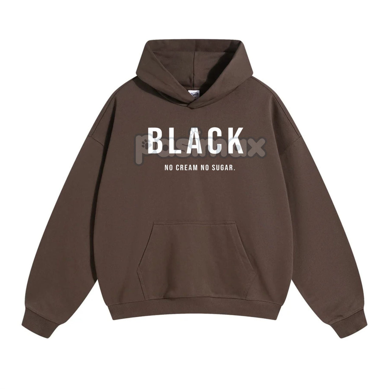 Black No Cream No Sugar Hoodie – Minimalist Coffee Lover Pullover, No-Nonsense Attitude Apparel