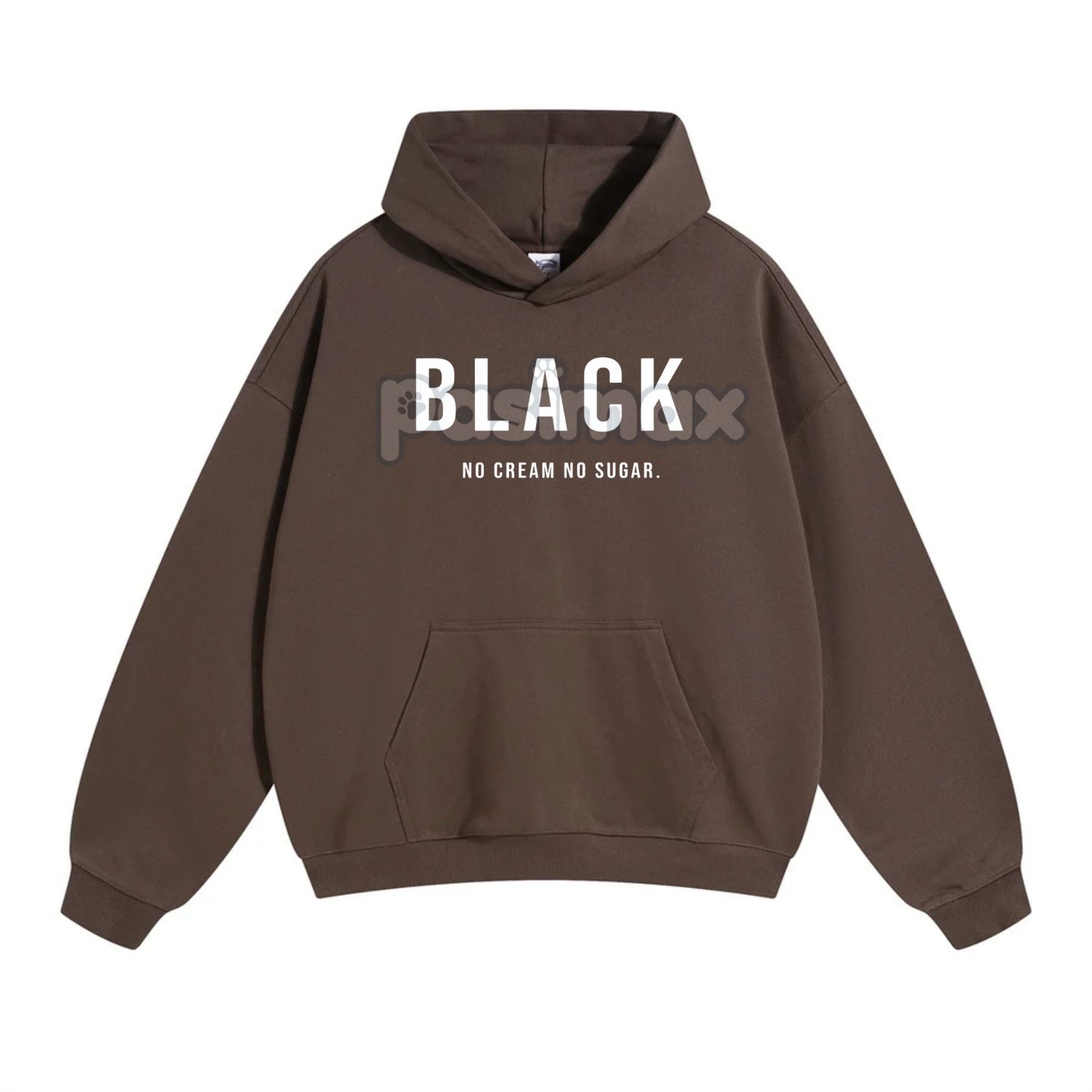 Black No Cream No Sugar Hoodie – Minimalist Coffee Lover Pullover, No-Nonsense Attitude Apparel