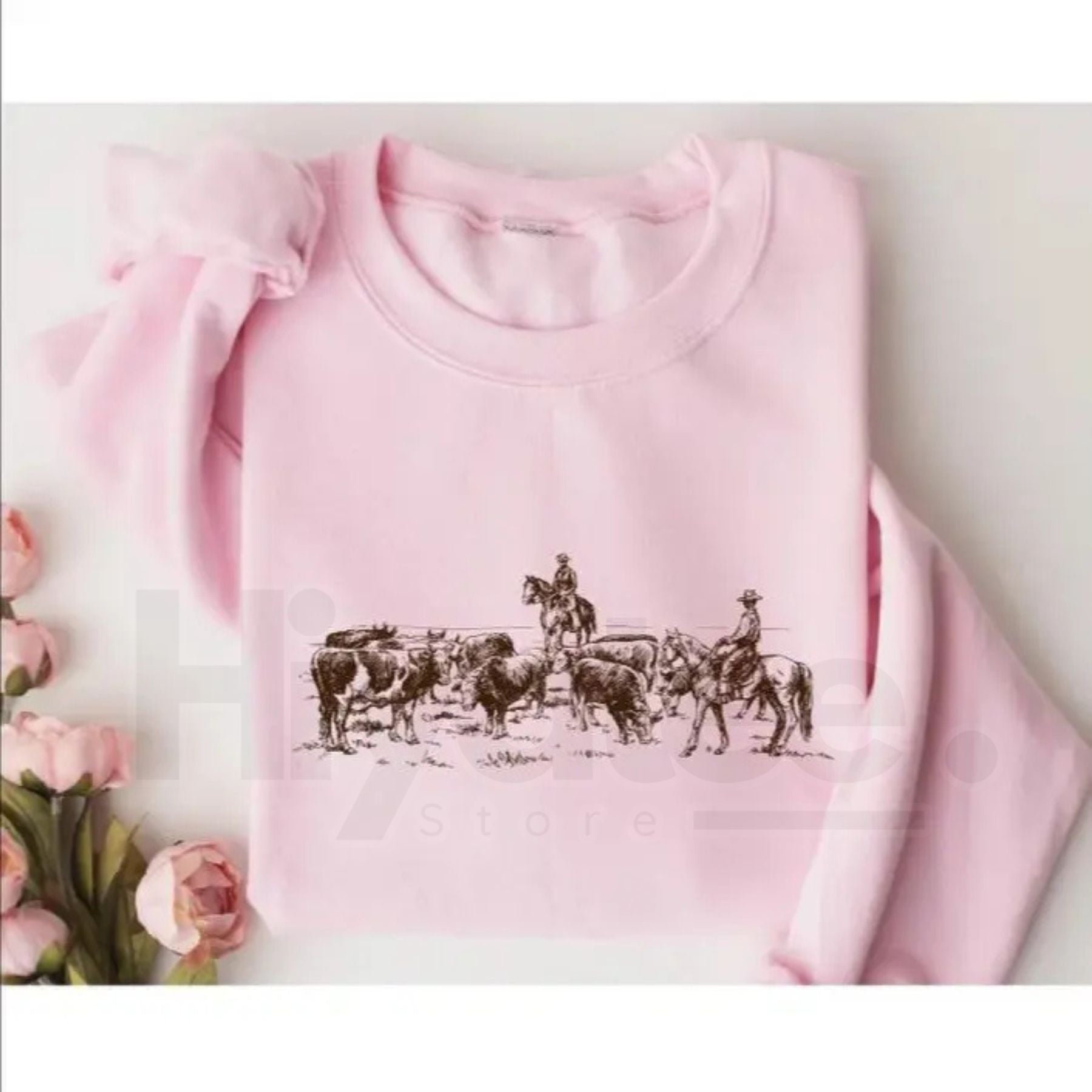 Cowboy Rodeo Sweatshirt: Vintage Horse Western Graphic for Men and Women