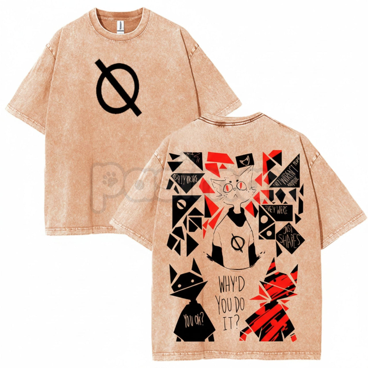 Night in The Woods Mae Borowski T-Shirt – Double Printed Acid Washed Anime Graphic Tee