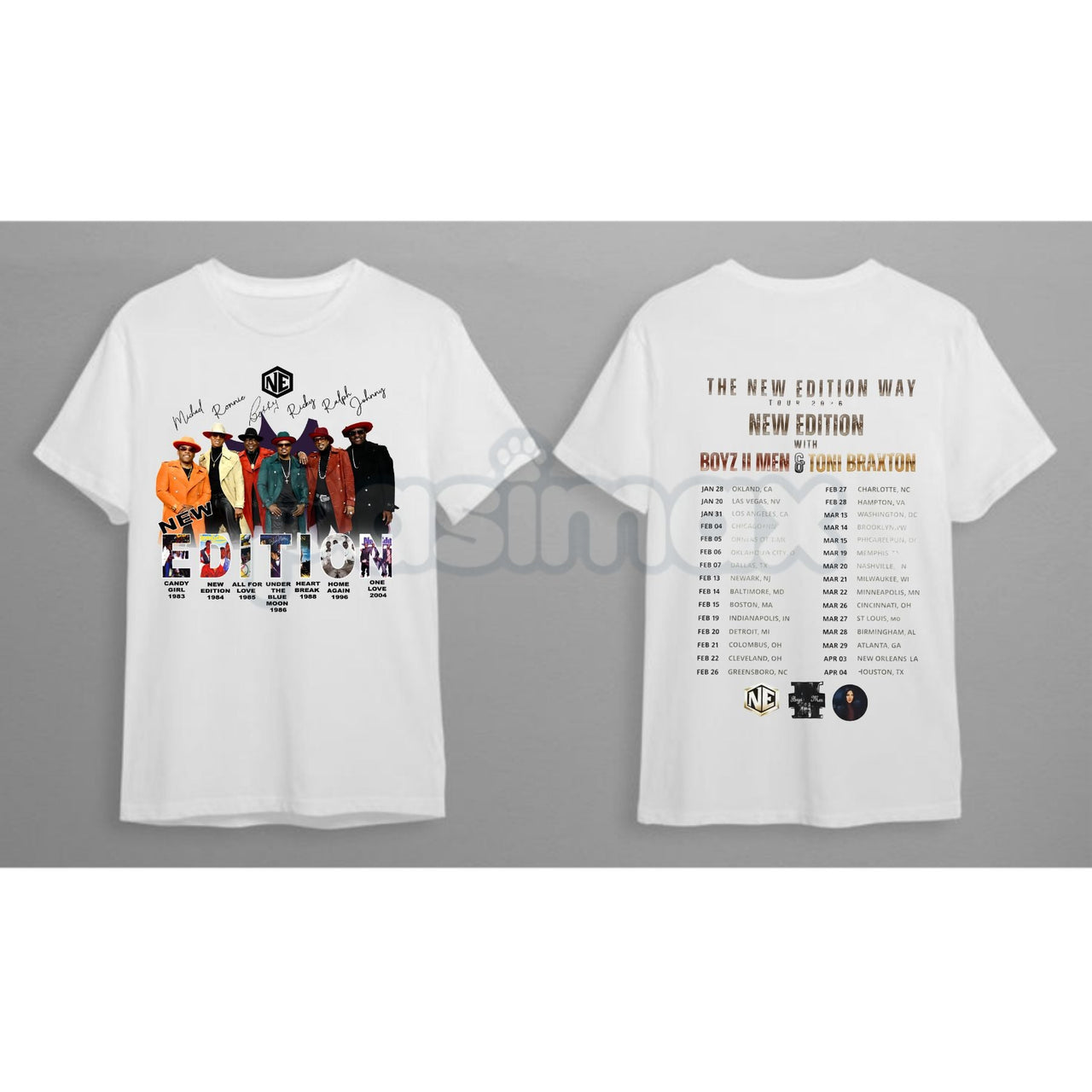 The New Edition Way 2026 Tour T-Shirt - Official NE Concert Merch, Legacy R&B Group Graphic Tee, 2026 Reunion Tour Fan Apparel, Classic 80s/90s Soul Music Shirt
