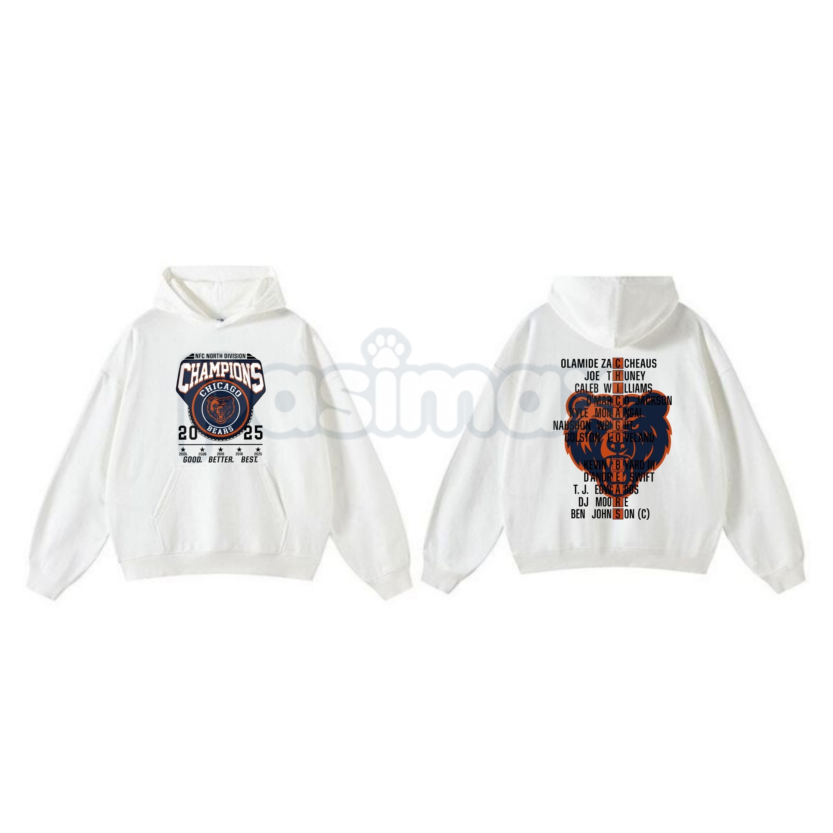 Chicago Bears NFC Champions Vintage Hoodie – Monsters of the Midway Tribute, Retro Football Streetwear, Unisex Pullover