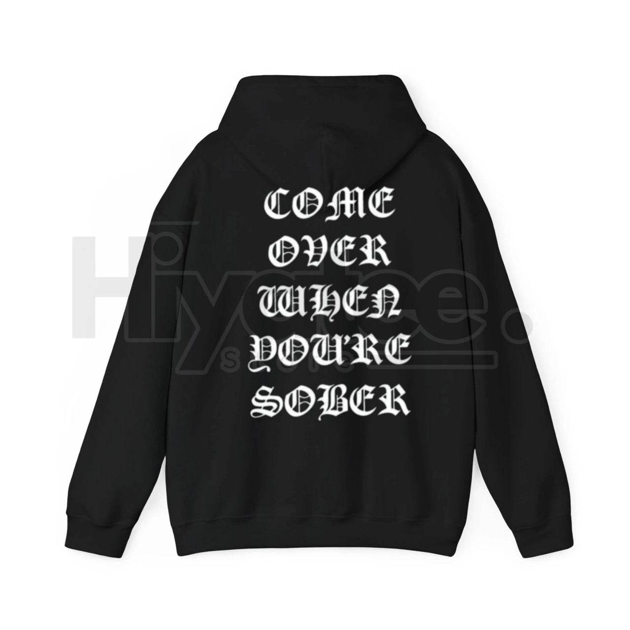 Black Lil Peep 'Come Over When You're Sober' Hoodie – Emo Rap Graphic Pullover, Oversized Vintage Hip-Hop Style Top