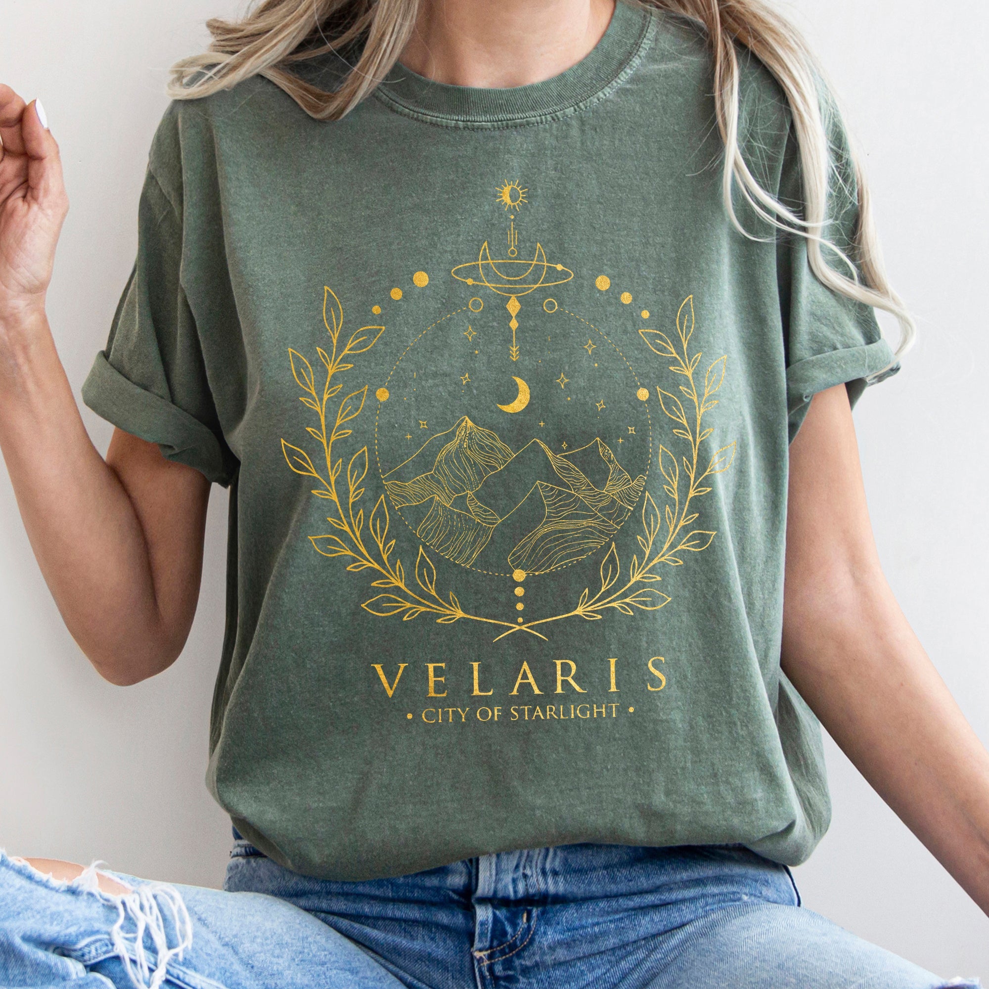 ACOTAR Velaris, City Of Starlight Boho Pride In Prythian Edition Comfort Colors Tee