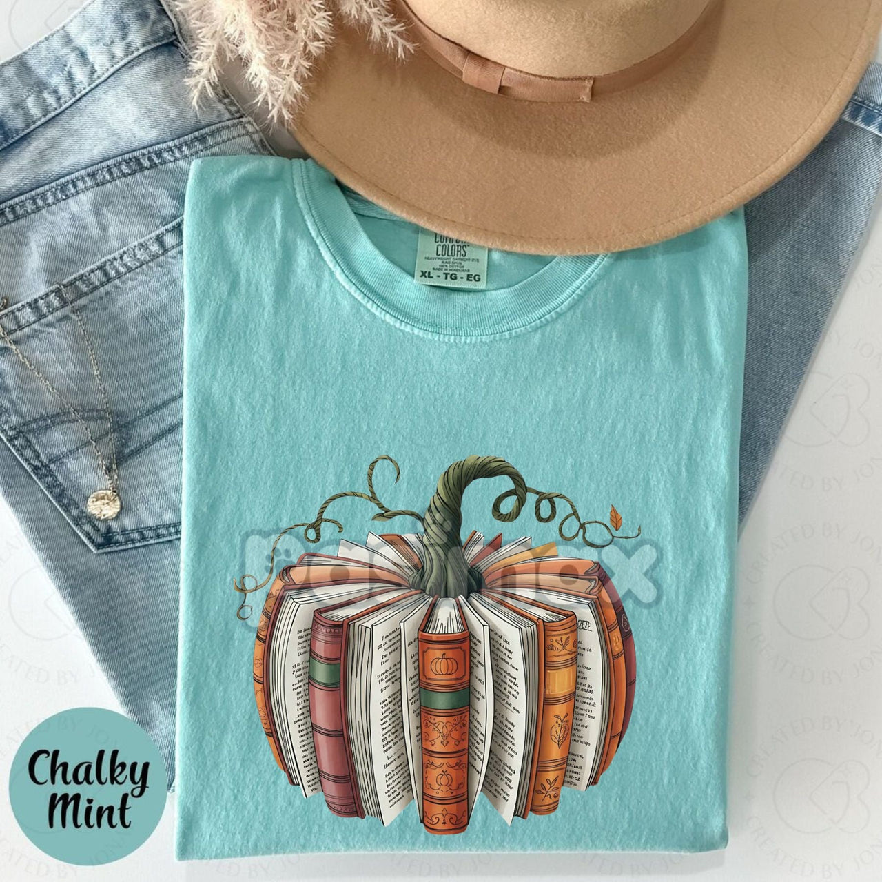 'Made With Books' Fall Pumpkin T-shirt – Book Lover Gift, Librarian Tee, Teacher School Shirt, Cozy Autumn Apparel