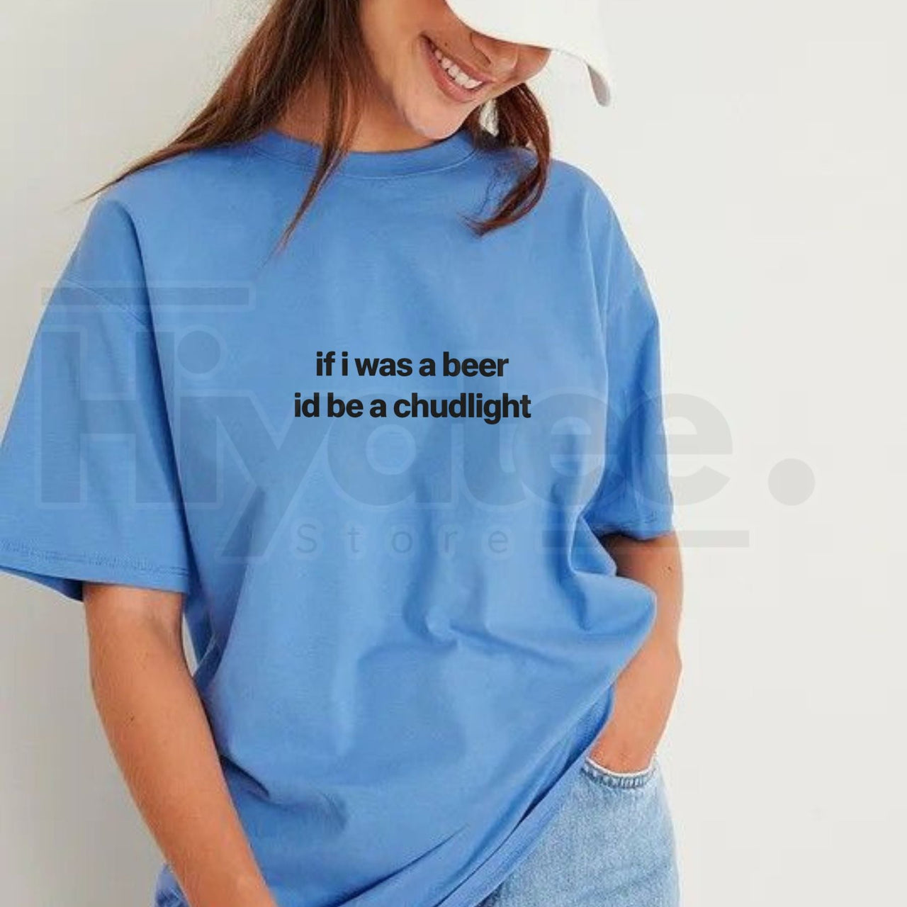 “If I Was a Beer I’d Be a Chudlight” Funny Drinking T-Shirt – Humor Quote Graphic Tee, Unisex Cotton Shirt