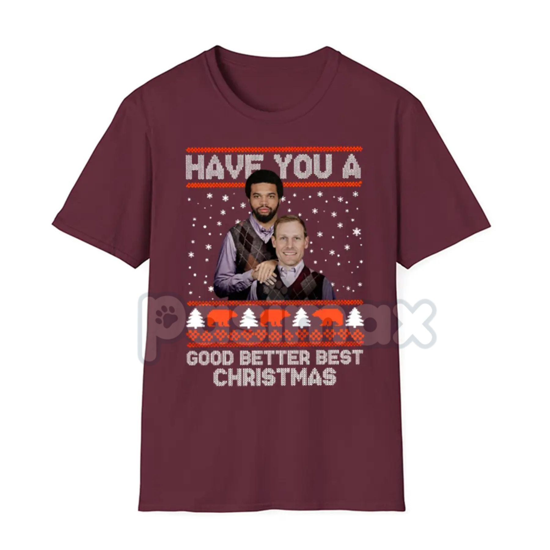 Good Better Best Christmas Football T-Shirt - Funny Ugly Sweater Pattern Tee, Holiday Game Day Apparel, Football Fan Seasonal Graphic Shirt