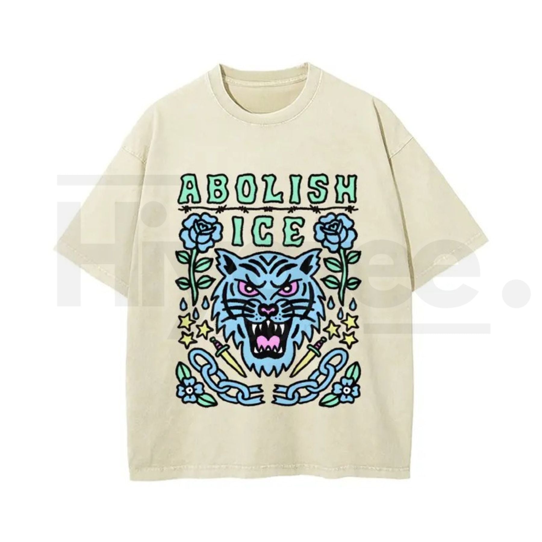 Statement Graphic Vintage Washed T-Shirt – Bold Satirical Cotton Unisex Tee