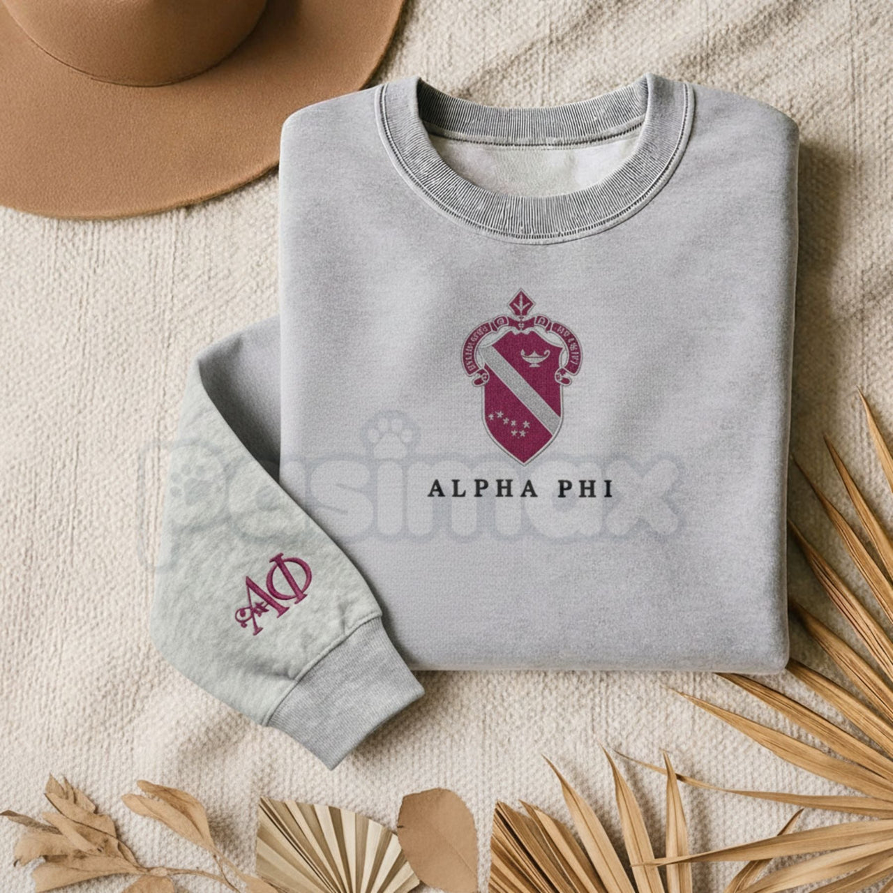 Custom Embroidered Sorority Sweatshirt – Classic Greek Letter Crewneck