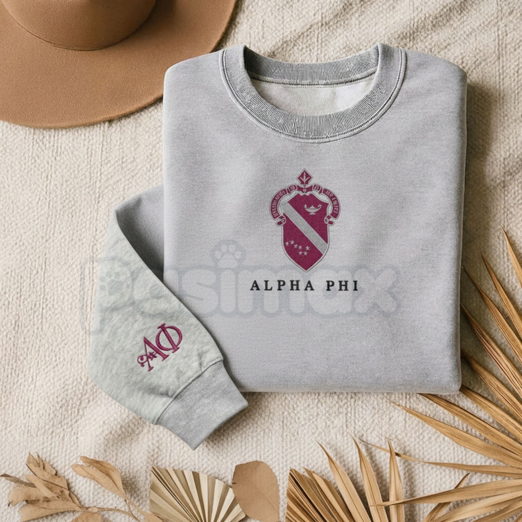 Custom Embroidered Sorority Sweatshirt – Classic Greek Letter Crewneck
