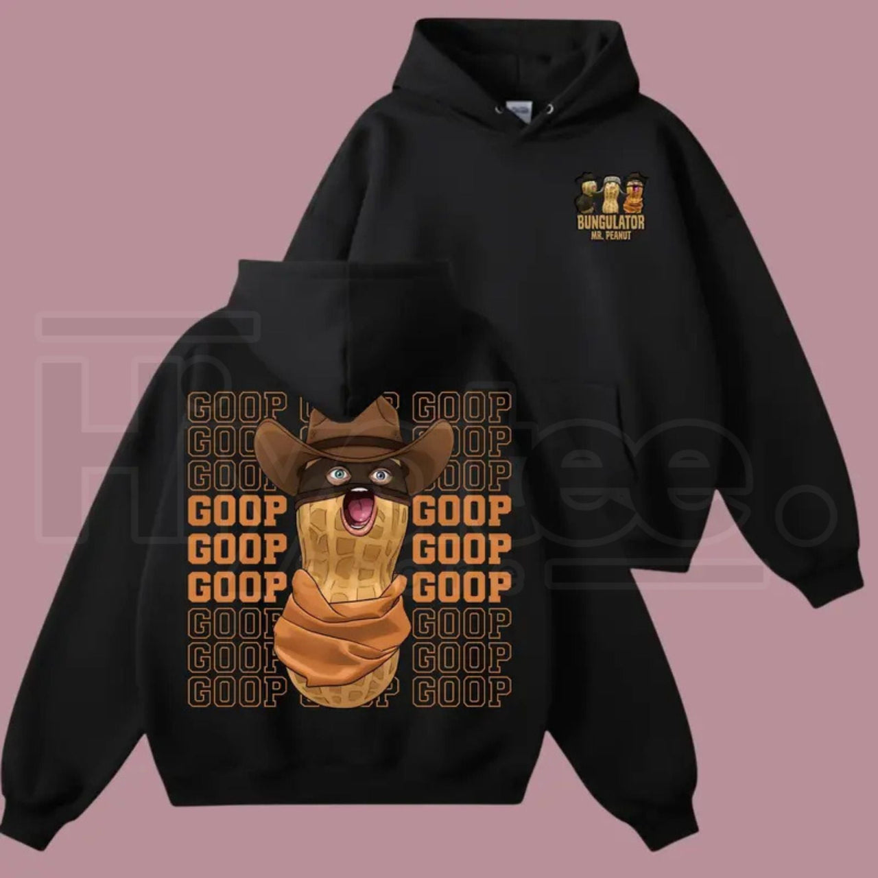 Peanut Bungulator Goop Hoodie – Funny Cowboy Peanut Graphic Pullover