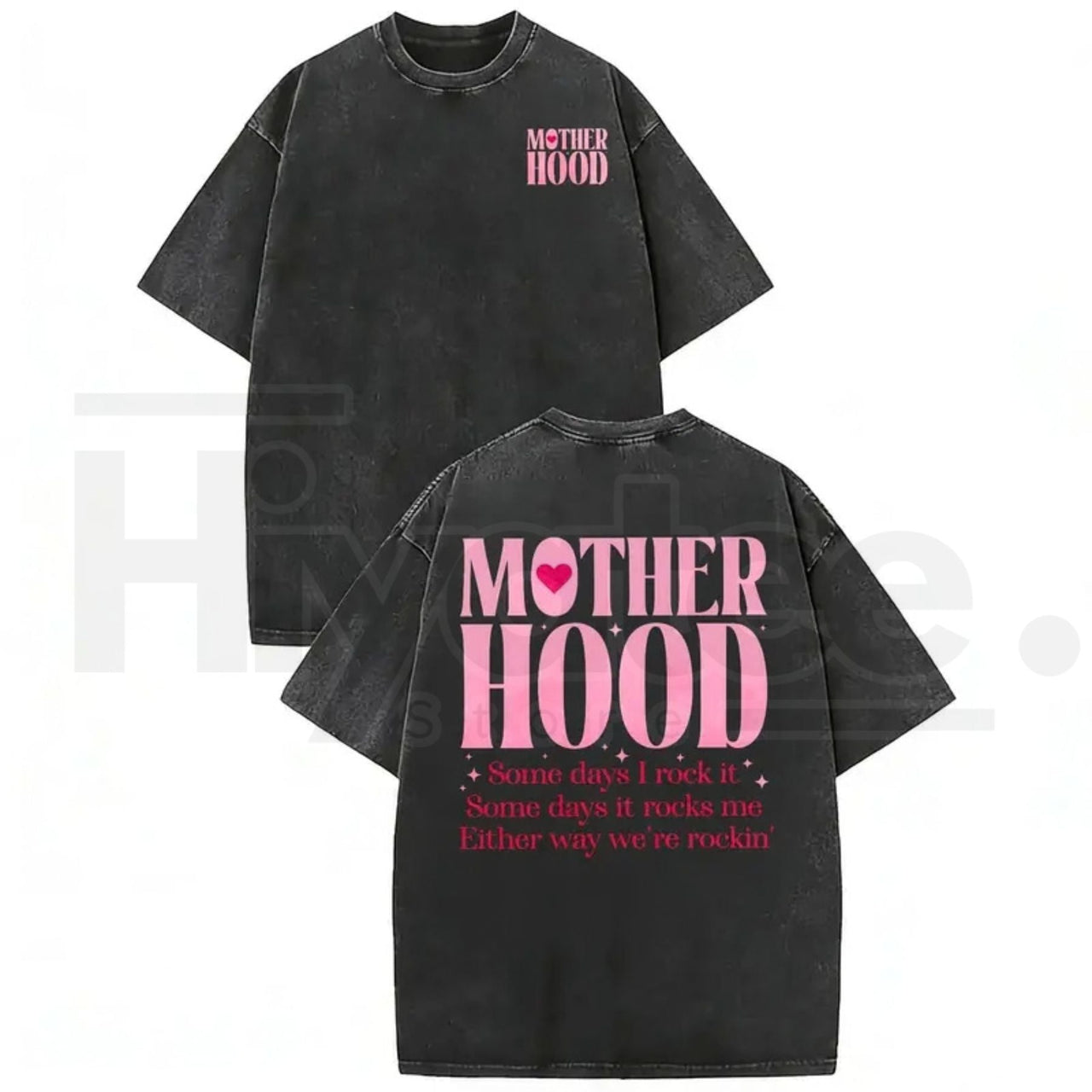Washed Cotton Mom Life T-Shirt – Relaxed Fit Oversized Graphic Tee, Mother’s Day Gift