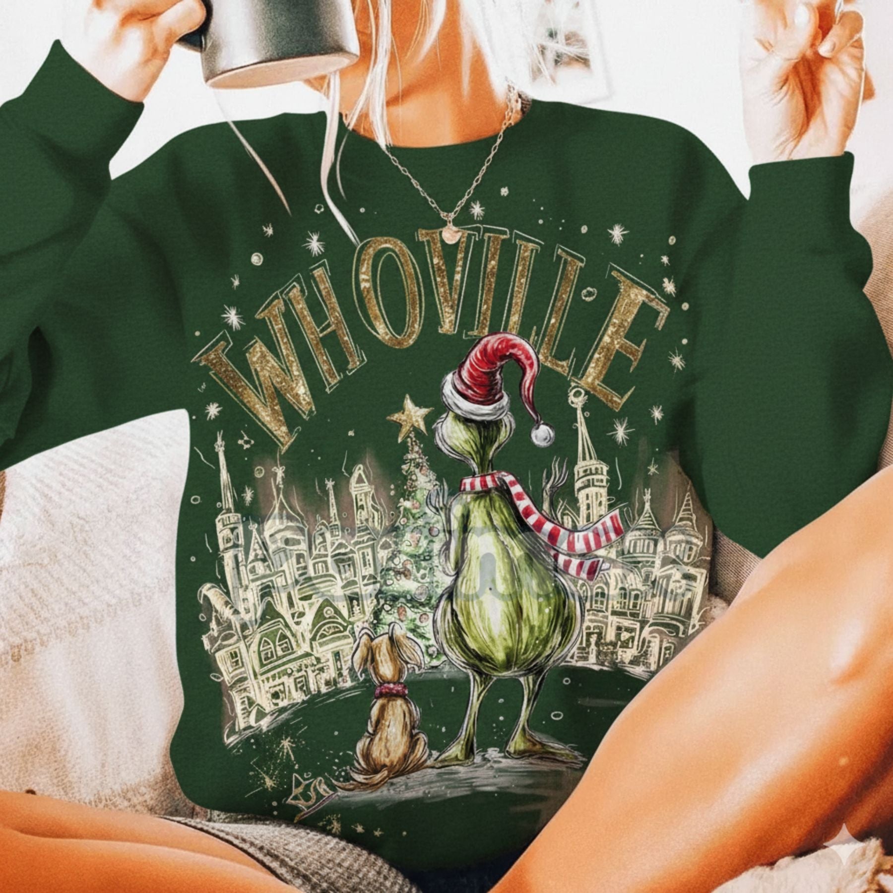 Retro Grinchmas Christmas Sweatshirt – Vintage Holiday Movie Pullover for Grinch Fans