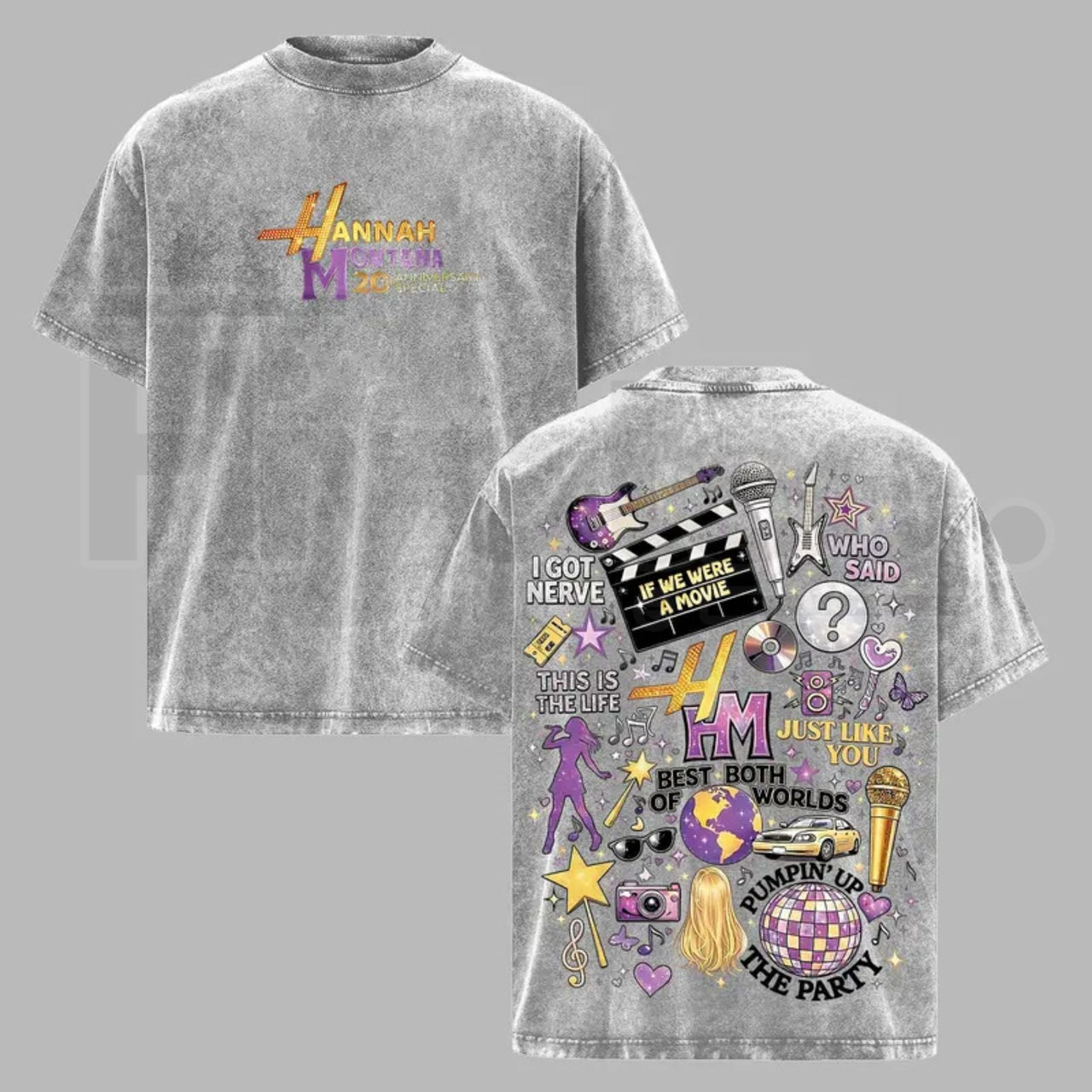 Best of Both Worlds Vintage Washed T-Shirt – 2000s Pop Nostalgia Graphic Tee
