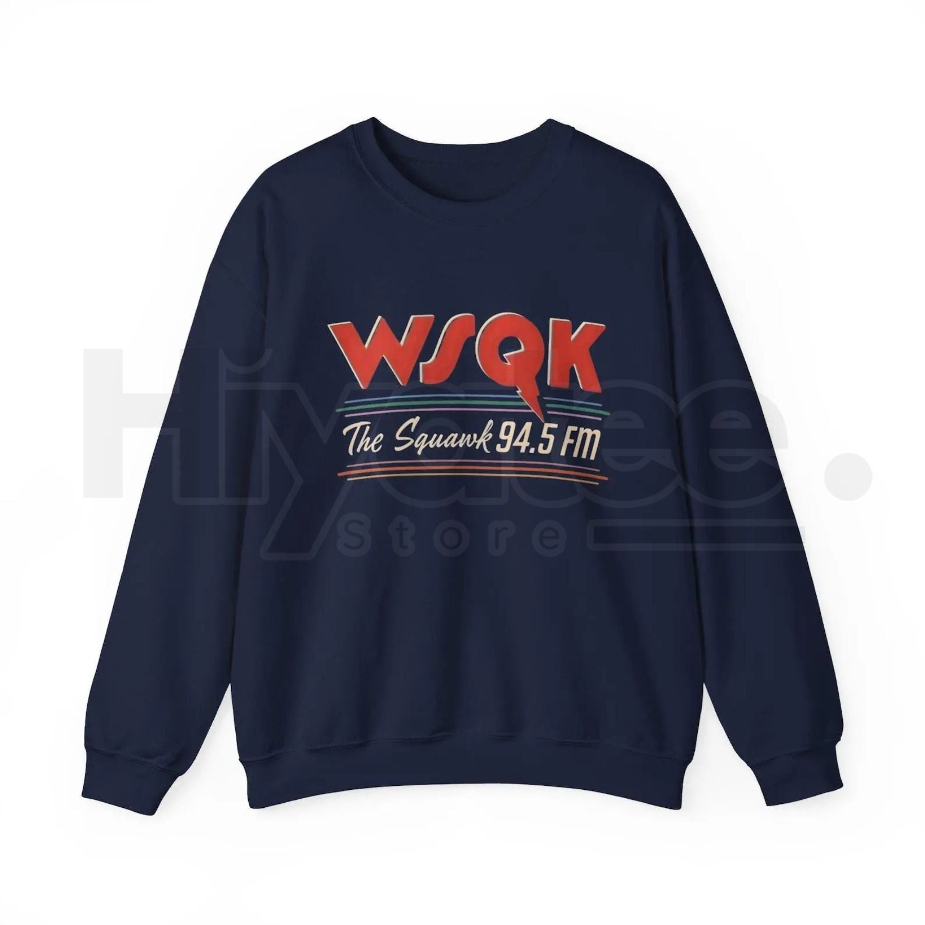 WSQK The Squawk 94.5 Radio Sweatshirt: Retro FM Radio Merch & Gift